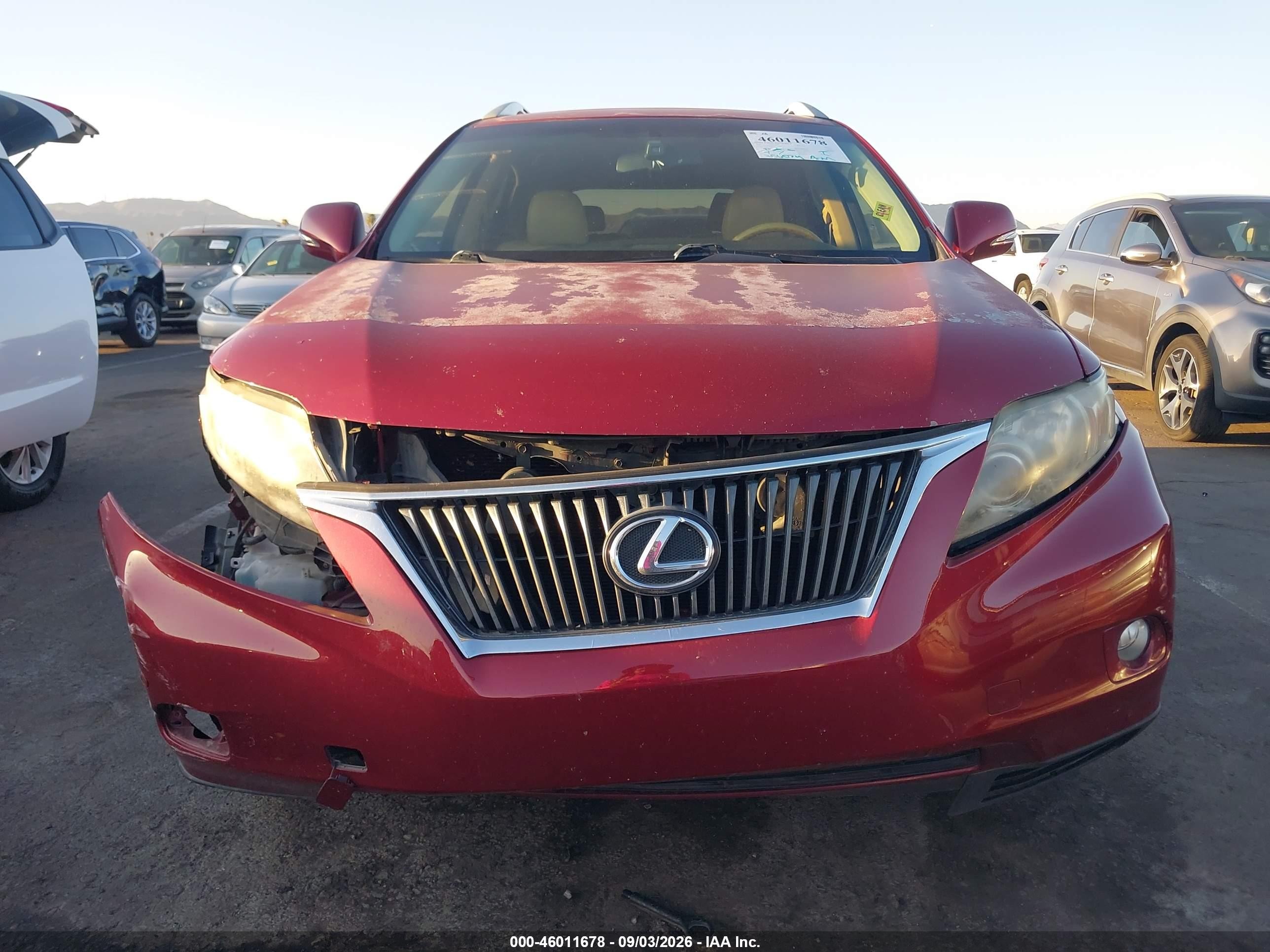 2010 Lexus Rx 350 Red vin: 2T2ZK1BA8AC011179