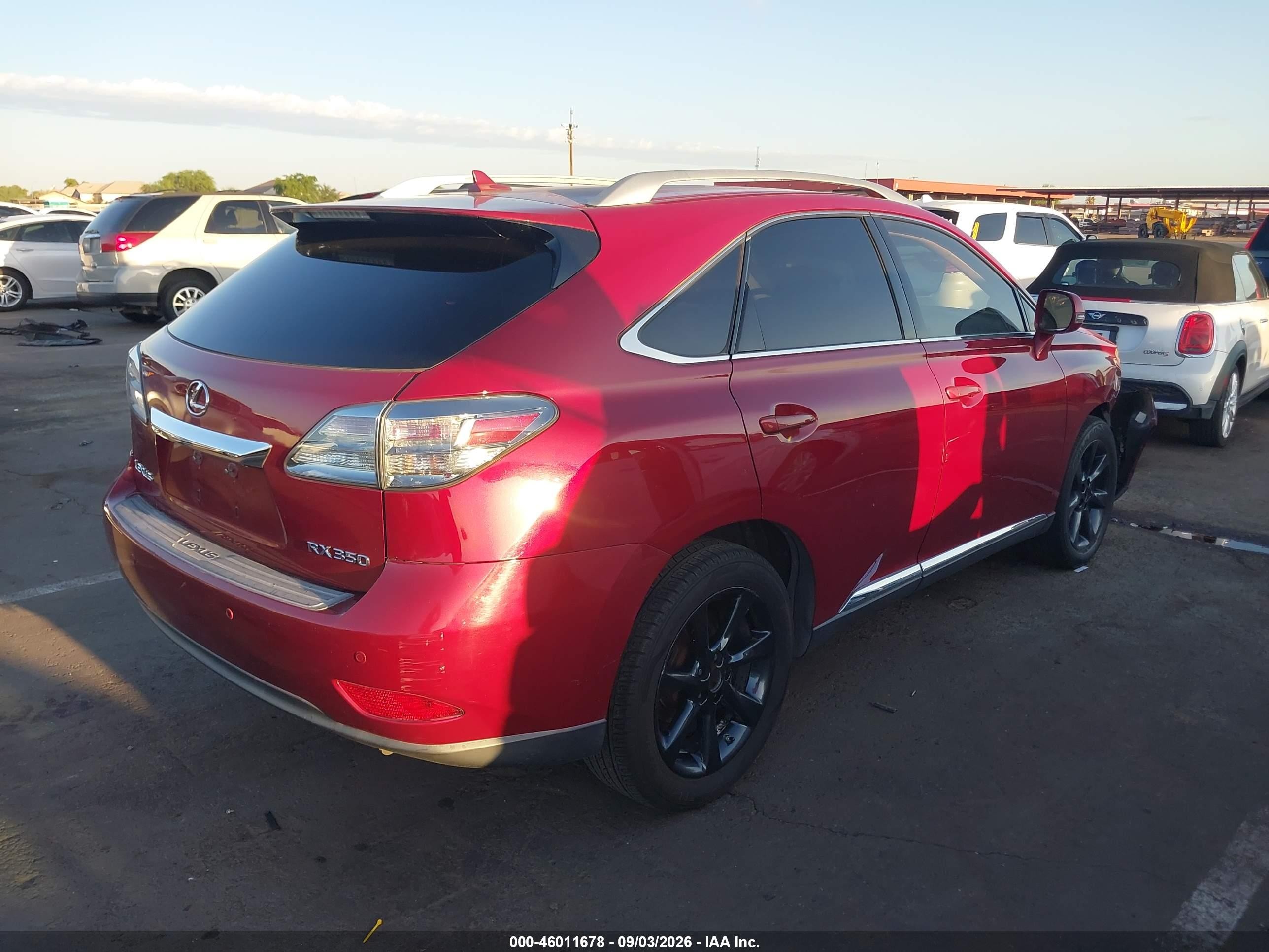 2010 Lexus Rx 350 Red vin: 2T2ZK1BA8AC011179