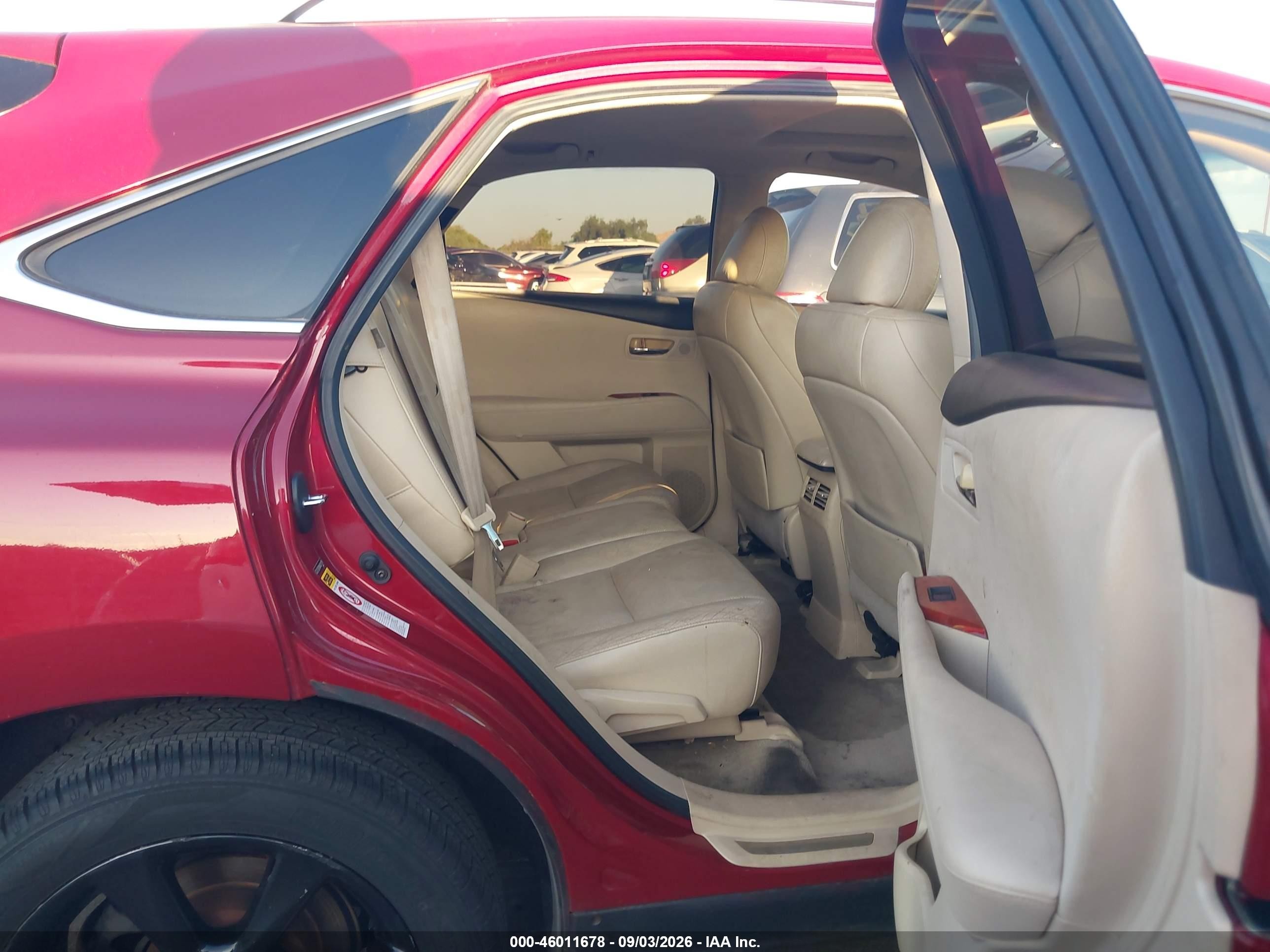 2010 Lexus Rx 350 Red vin: 2T2ZK1BA8AC011179