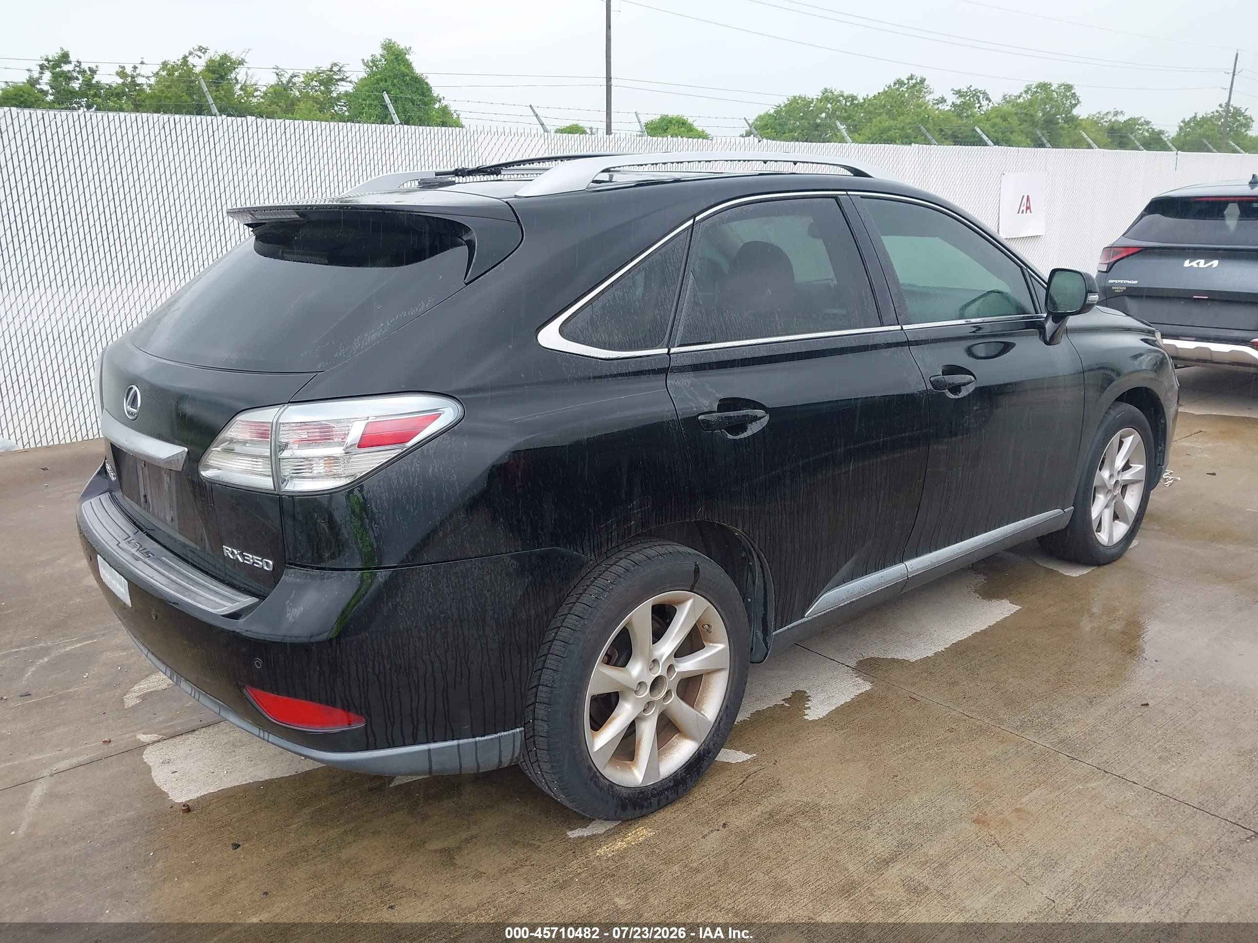 2010 Lexus Rx 350   Black vin: 2T2ZK1BA8AC037894