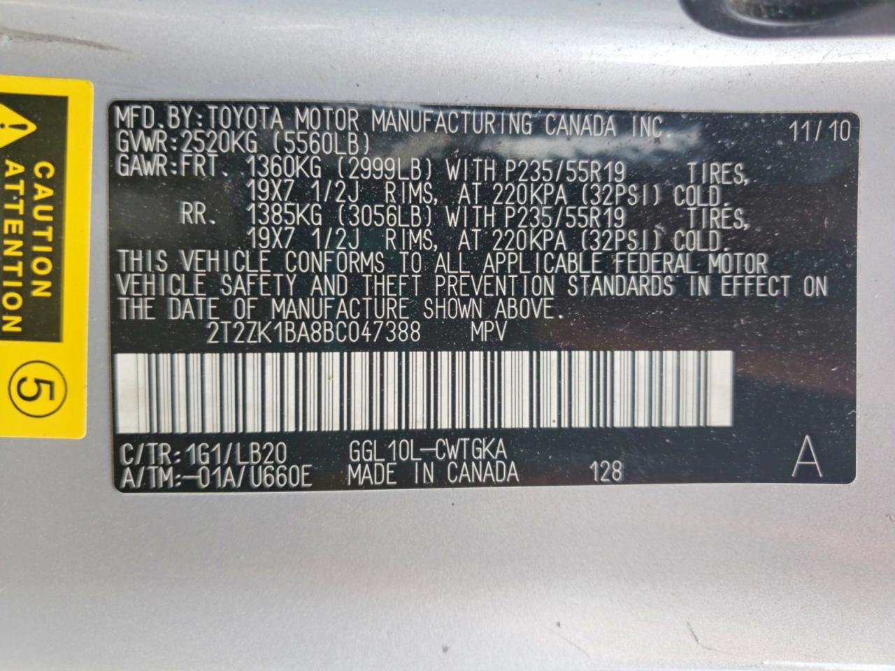 2011 Lexus Rx 350 Silver vin: 2T2ZK1BA8BC047388