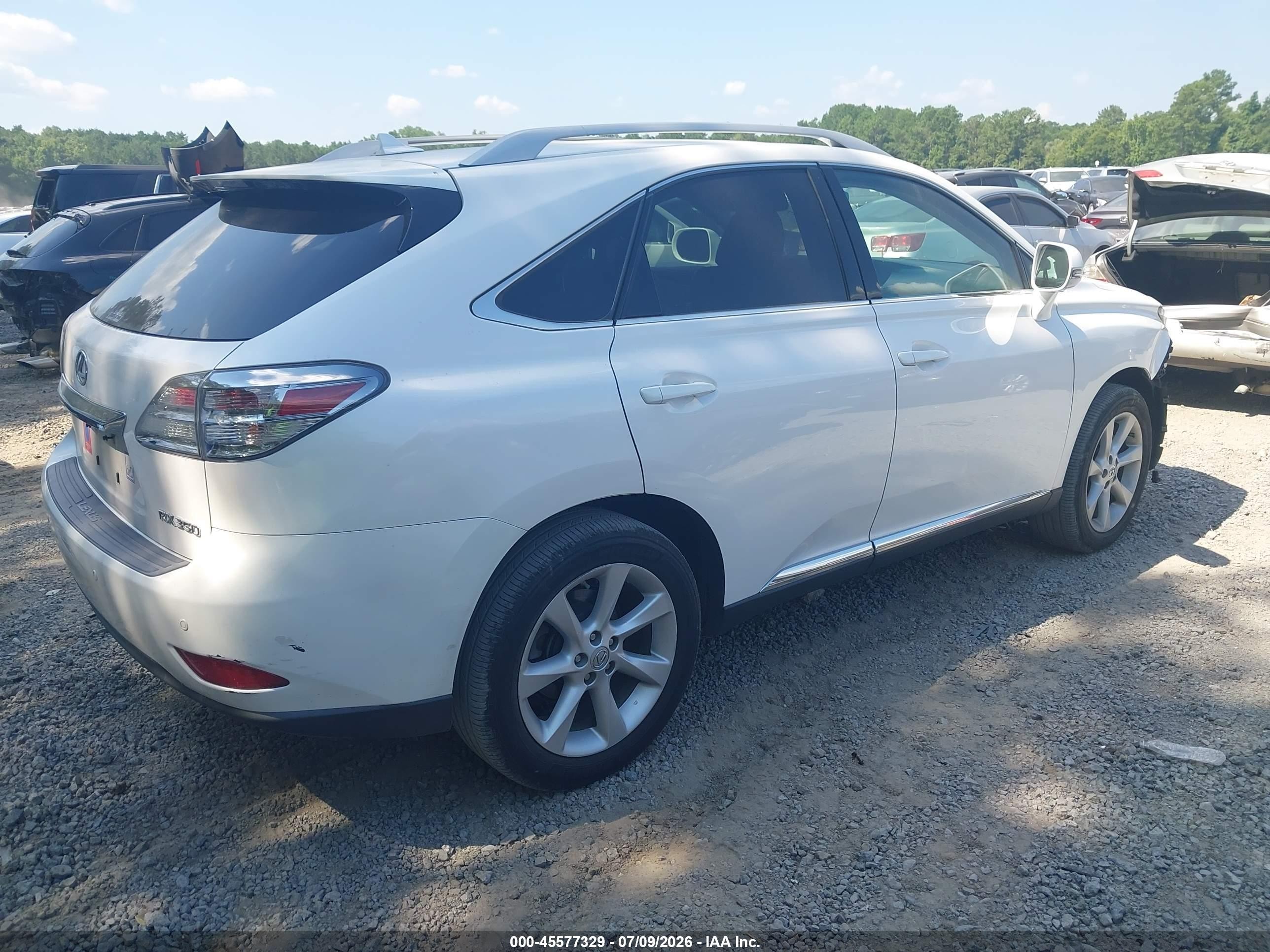 2011 Lexus Rx 350   White vin: 2T2ZK1BA8BC058049