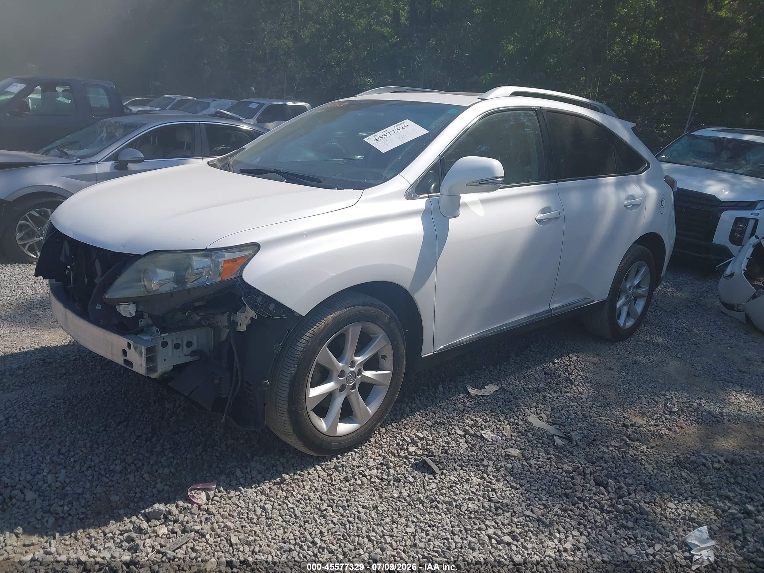 2011 Lexus Rx 350   White vin: 2T2ZK1BA8BC058049