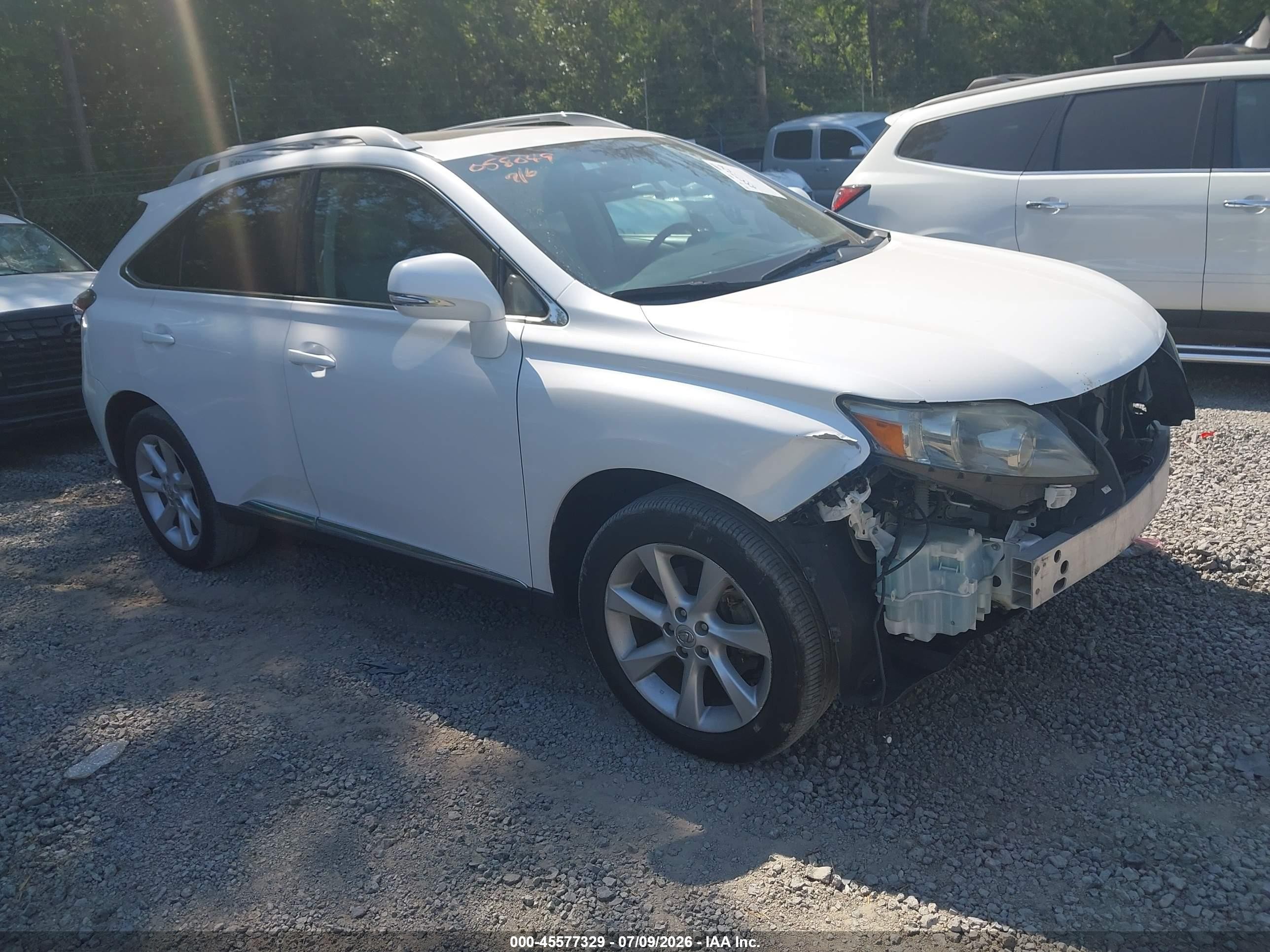 2011 Lexus Rx 350   White vin: 2T2ZK1BA8BC058049