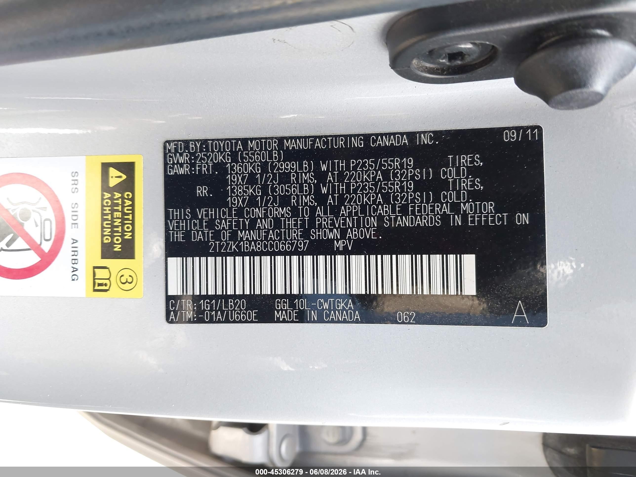 2012 Lexus Rx 350   Silver vin: 2T2ZK1BA8CC066797