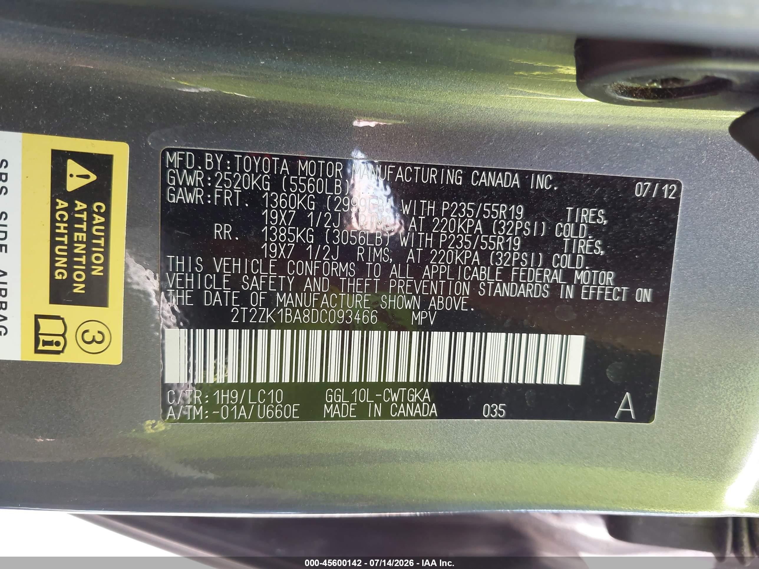 2013 Lexus Rx 350   Gray vin: 2T2ZK1BA8DC093466