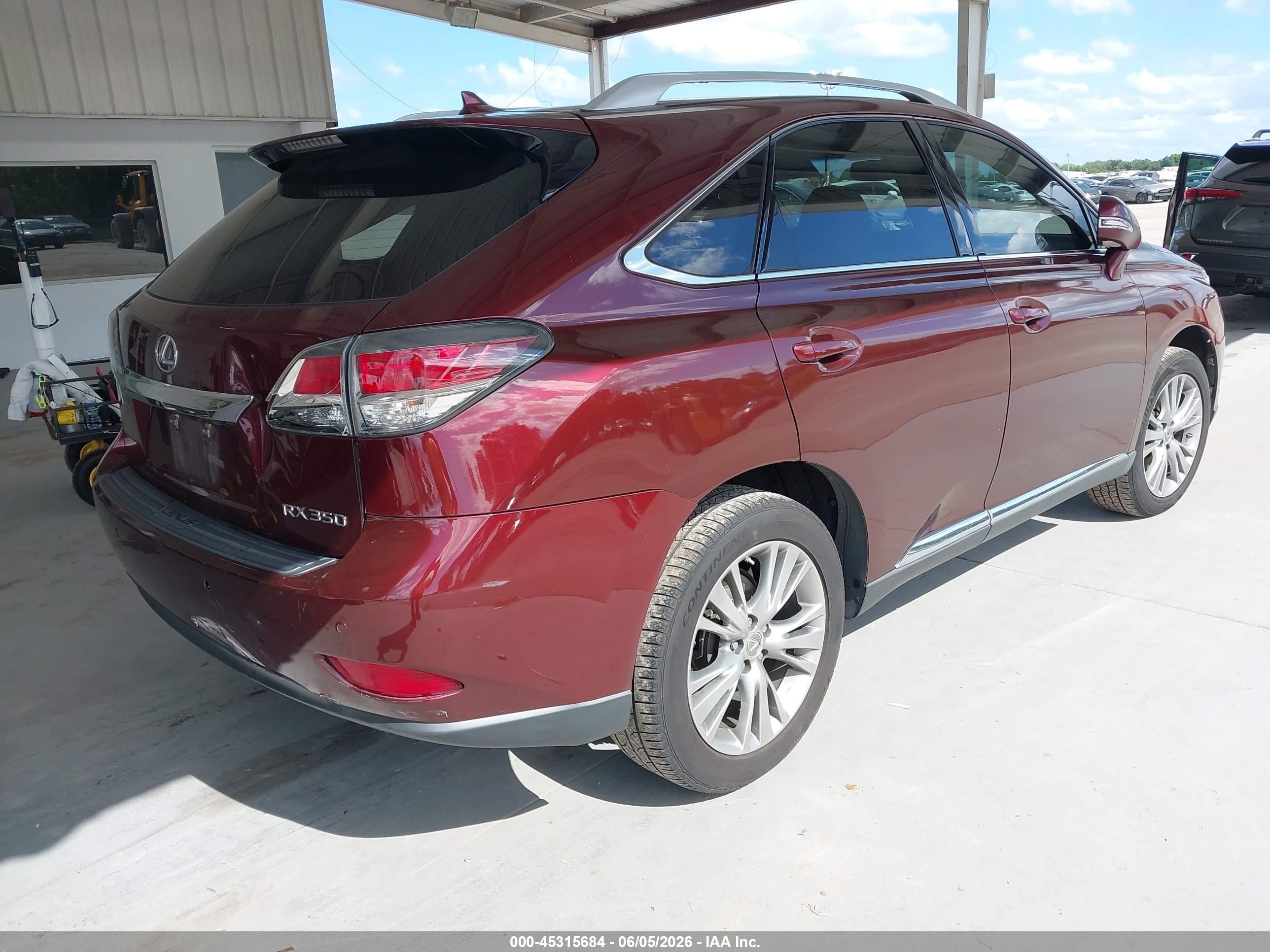 2013 Lexus Rx 350   Burgundy vin: 2T2ZK1BA8DC101596