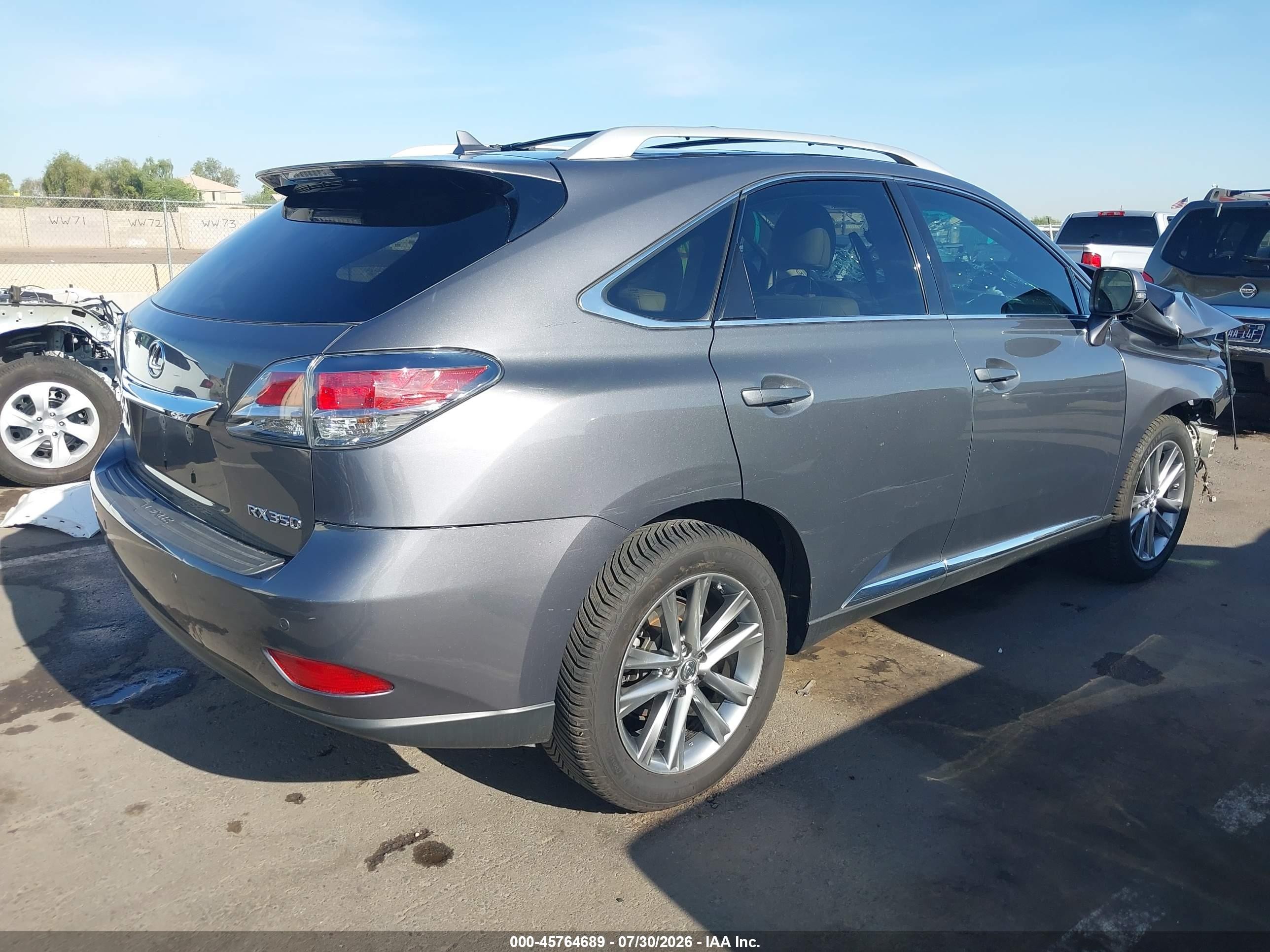 2013 Lexus Rx 350   Gray vin: 2T2ZK1BA8DC119693