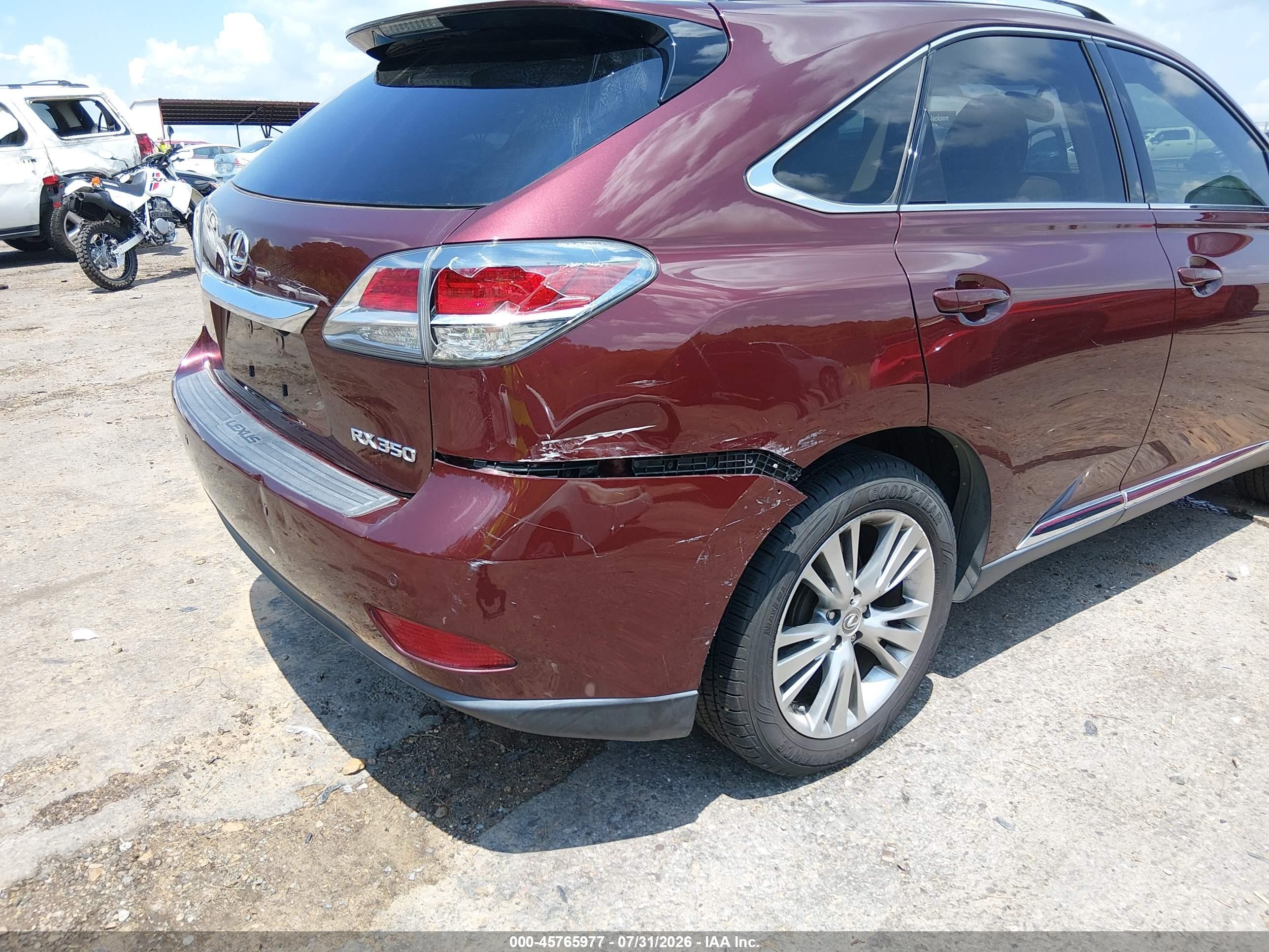 2013 Lexus Rx 350   Maroon vin: 2T2ZK1BA8DC122559