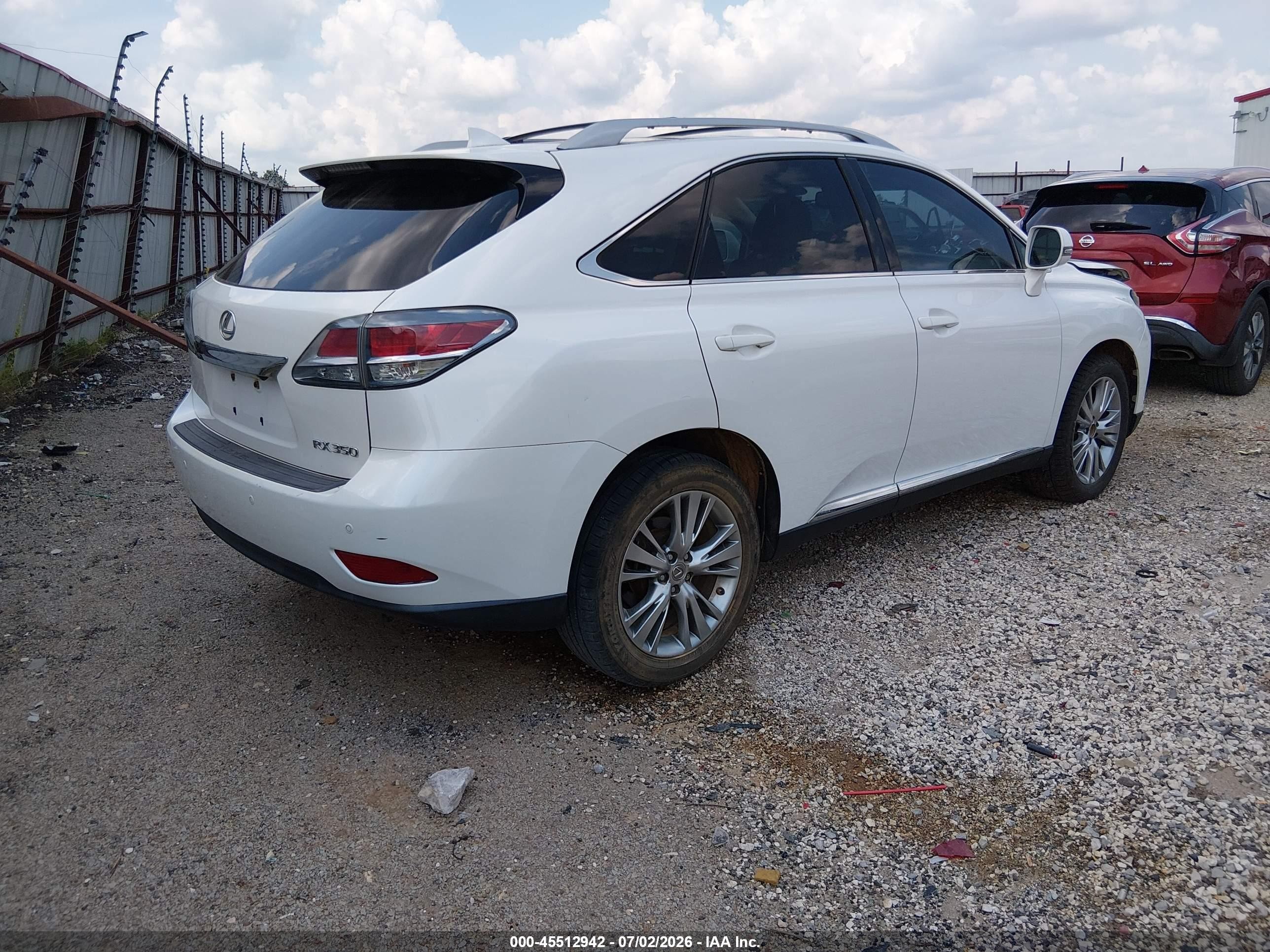2014 Lexus Rx 350 White vin: 2T2ZK1BA8EC141047
