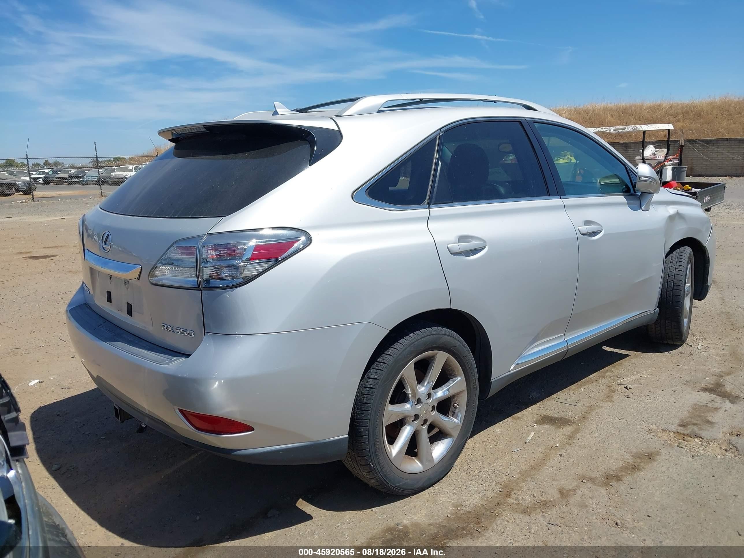 2010 Lexus Rx 350   Silver vin: 2T2ZK1BA9AC004161