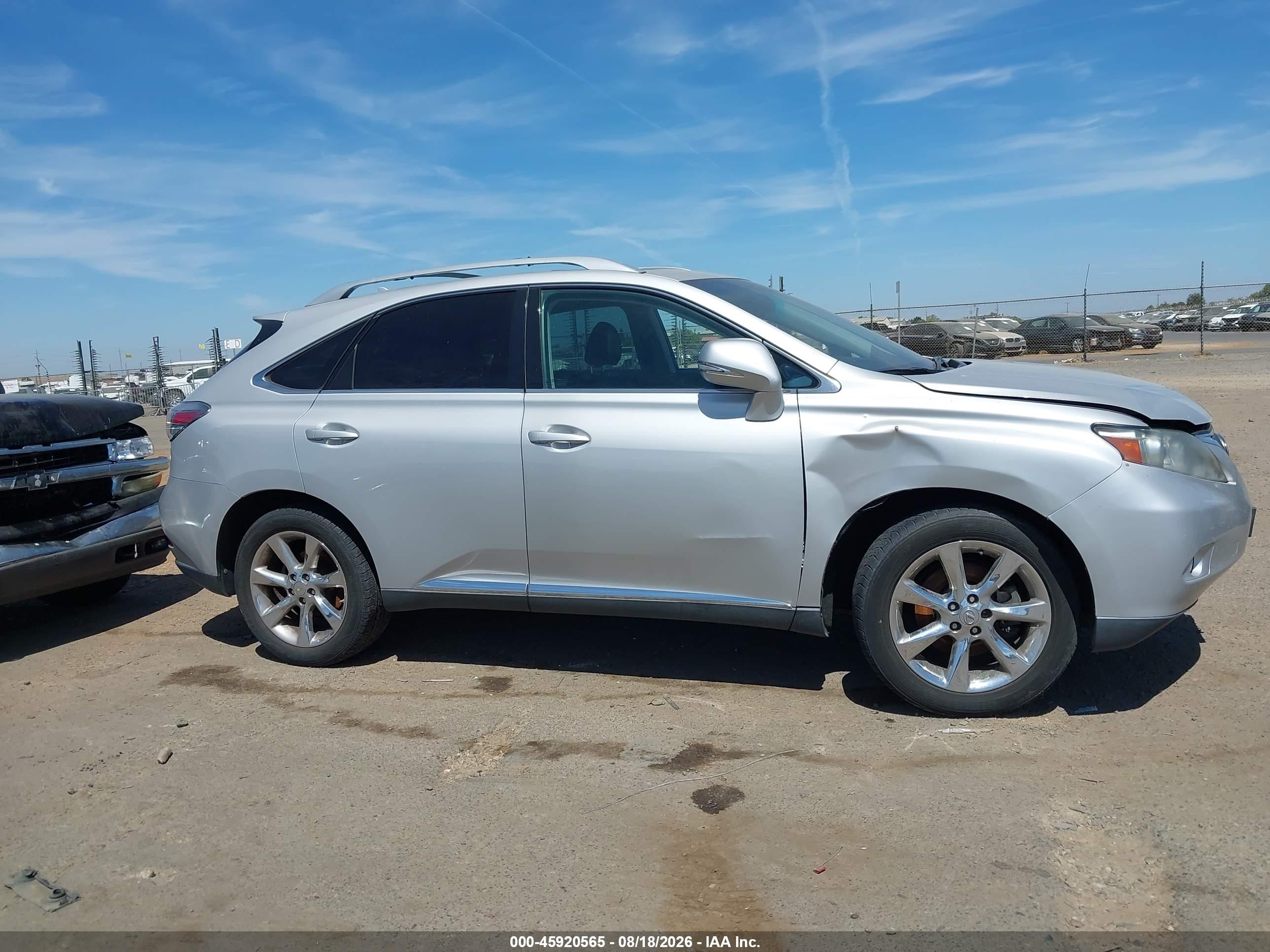 2010 Lexus Rx 350   Silver vin: 2T2ZK1BA9AC004161
