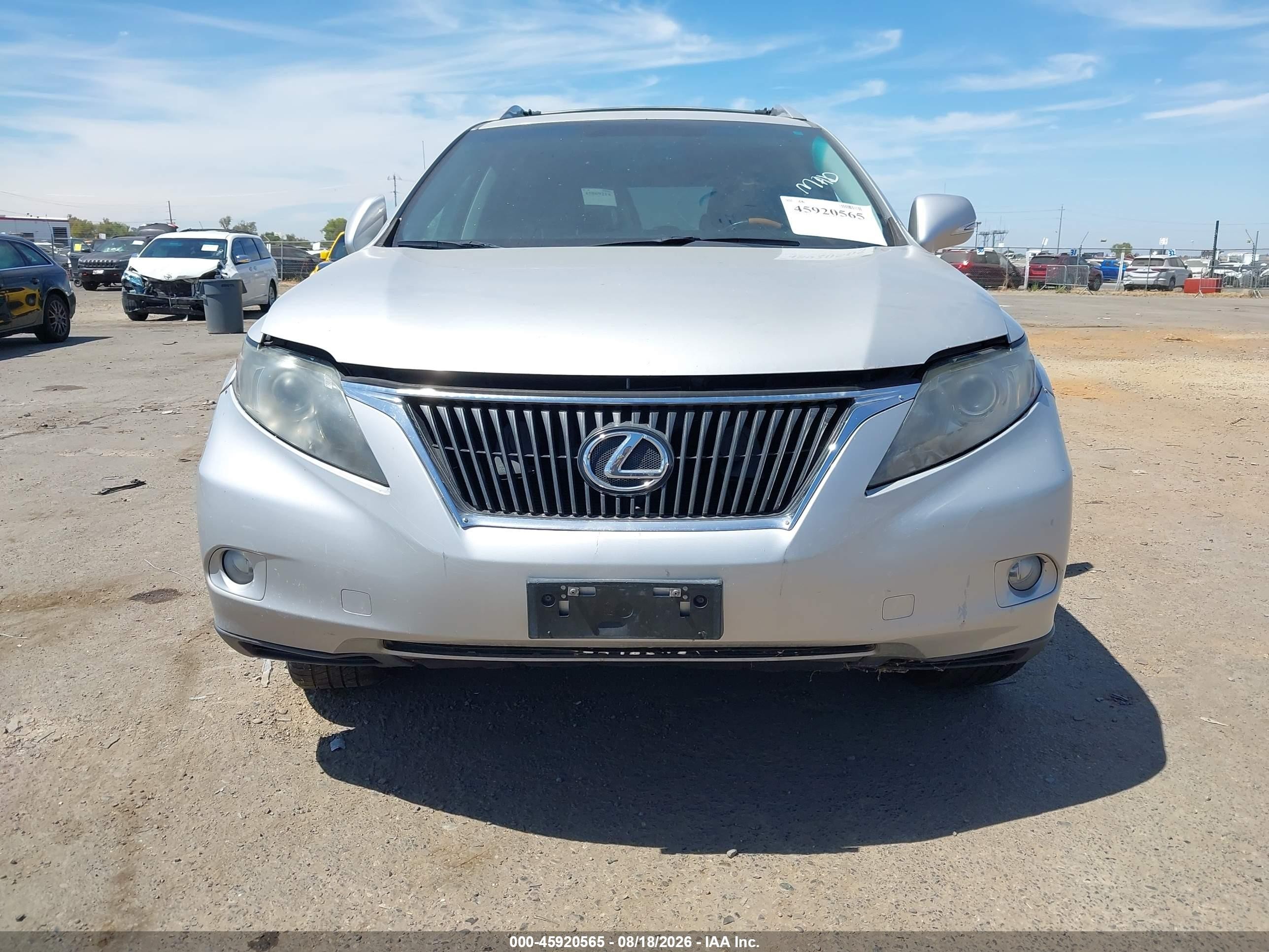 2010 Lexus Rx 350   Silver vin: 2T2ZK1BA9AC004161