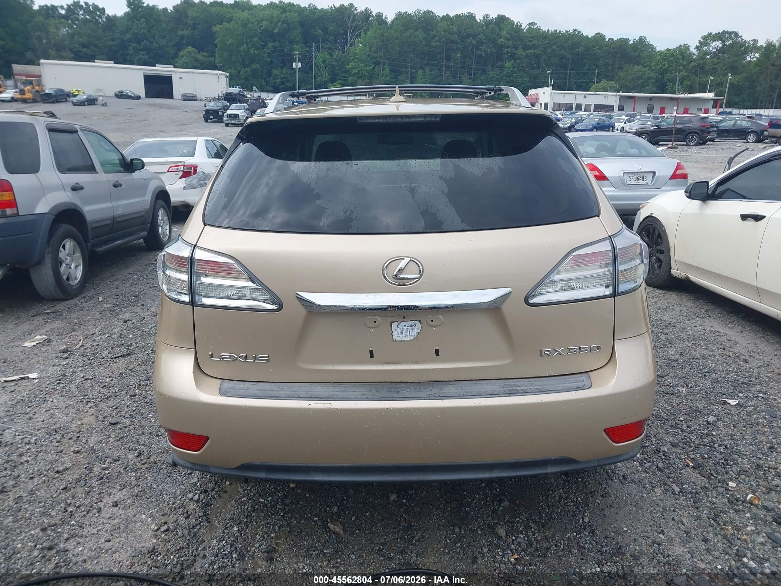 2010 Lexus Rx 350   Gold vin: 2T2ZK1BA9AC025608