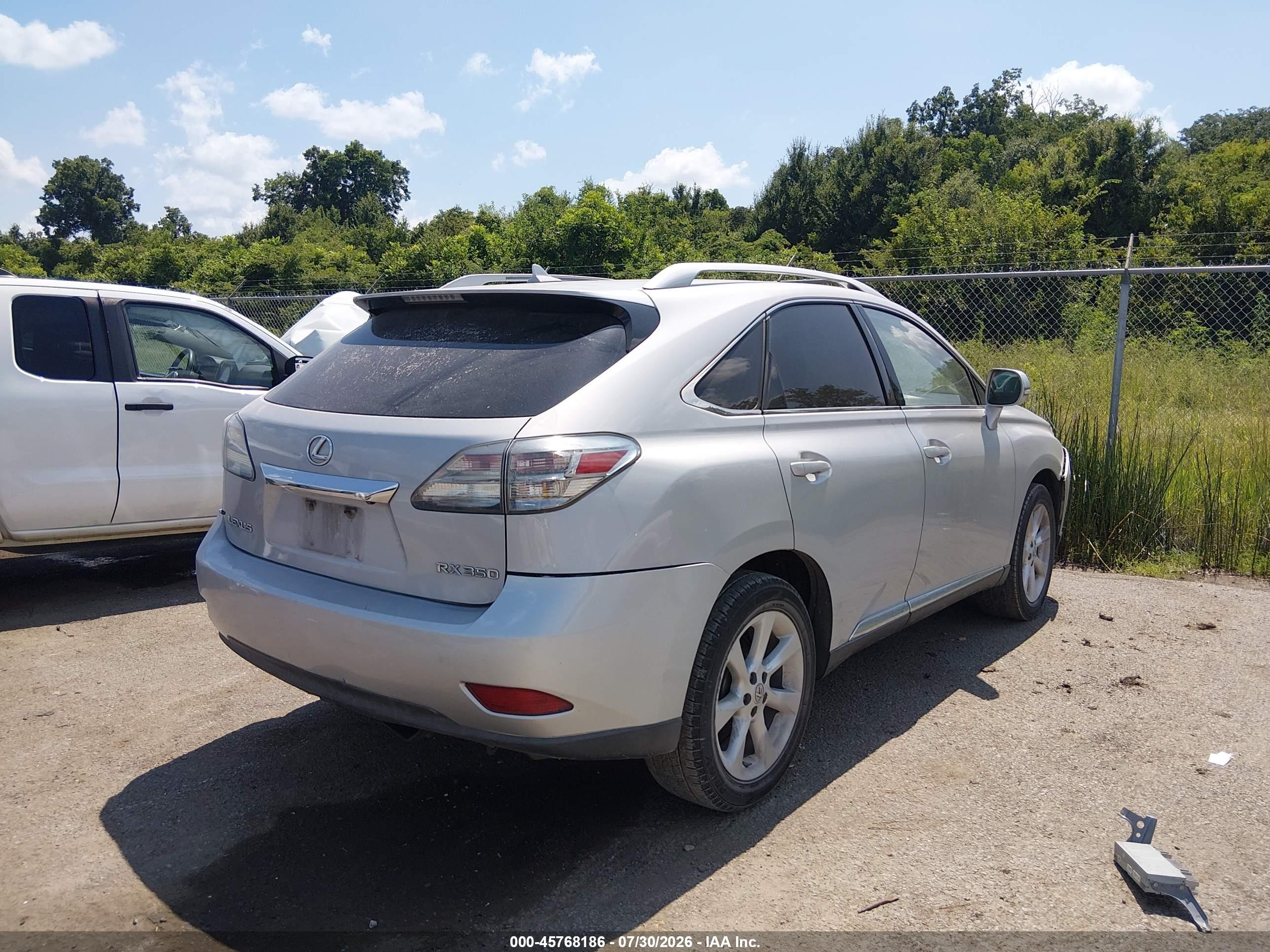 2010 Lexus Rx 350   Silver vin: 2T2ZK1BA9AC033871