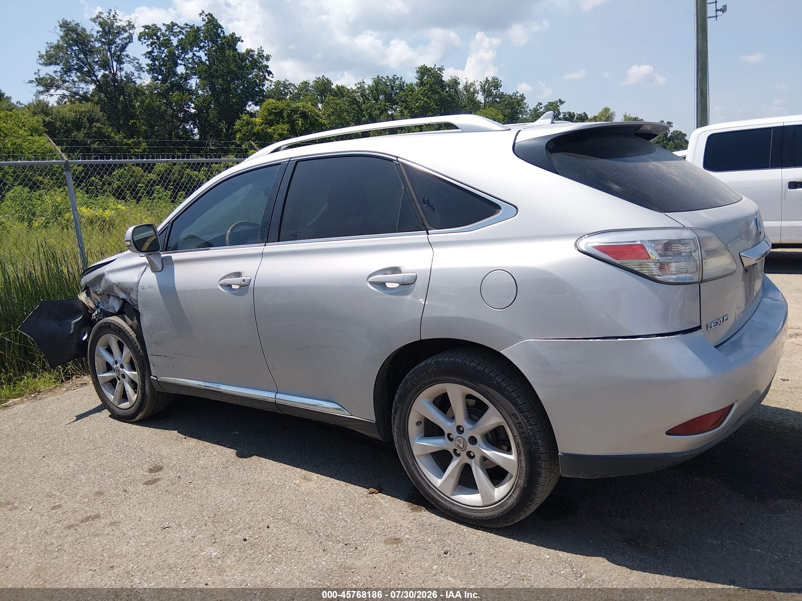 2010 Lexus Rx 350   Silver vin: 2T2ZK1BA9AC033871
