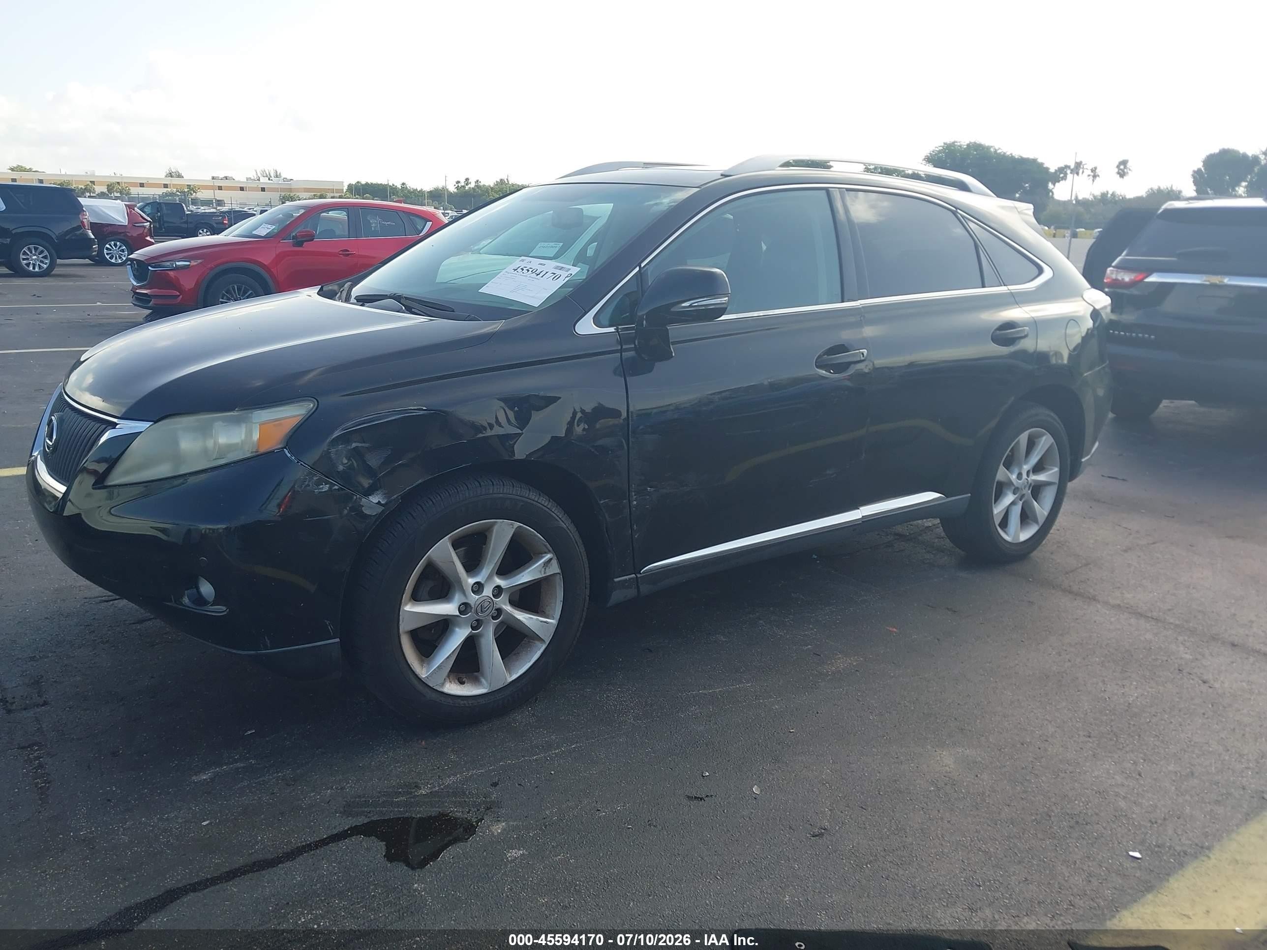 2010 Lexus Rx 350   Black vin: 2T2ZK1BA9AC038164