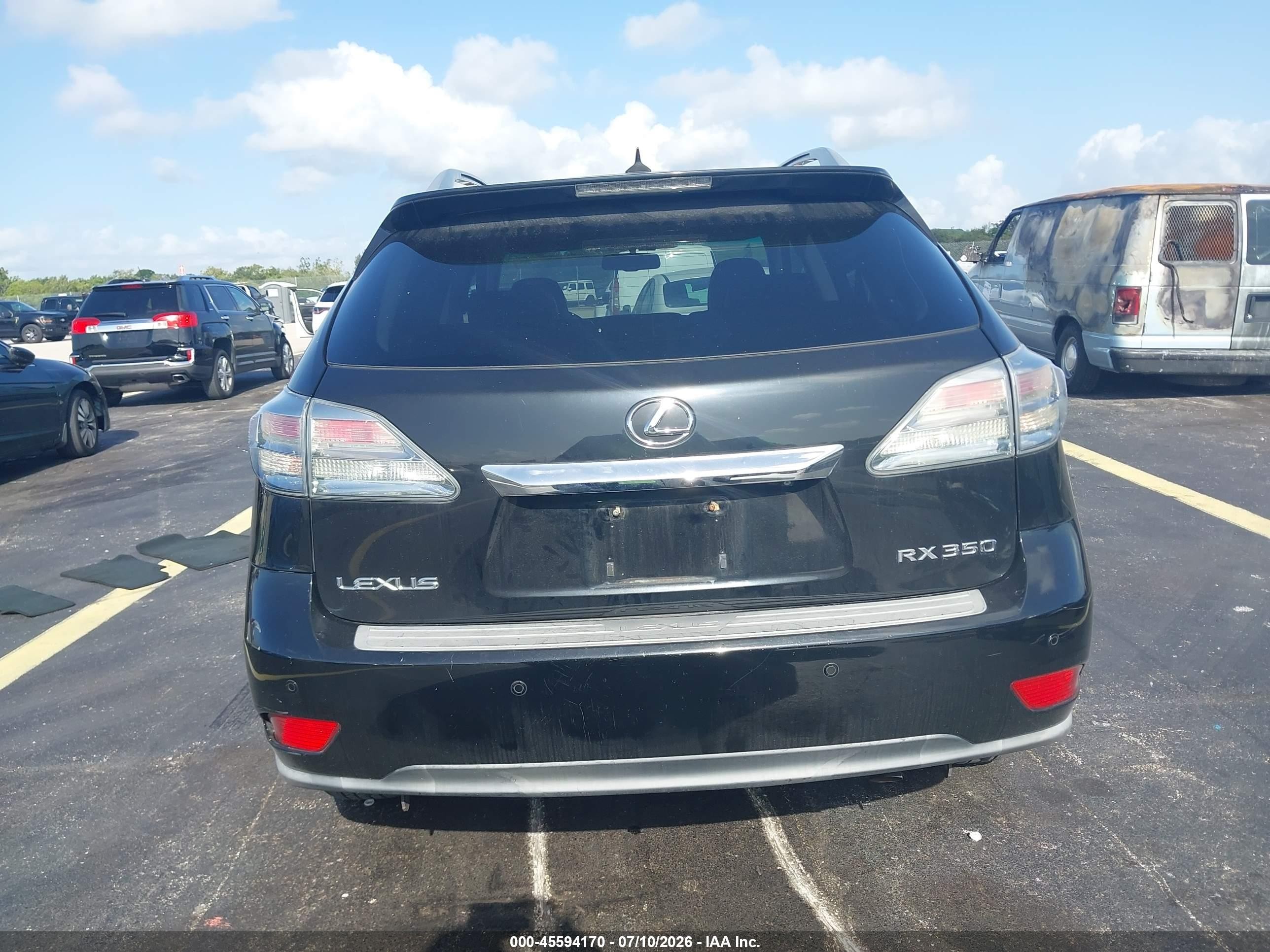 2010 Lexus Rx 350   Black vin: 2T2ZK1BA9AC038164