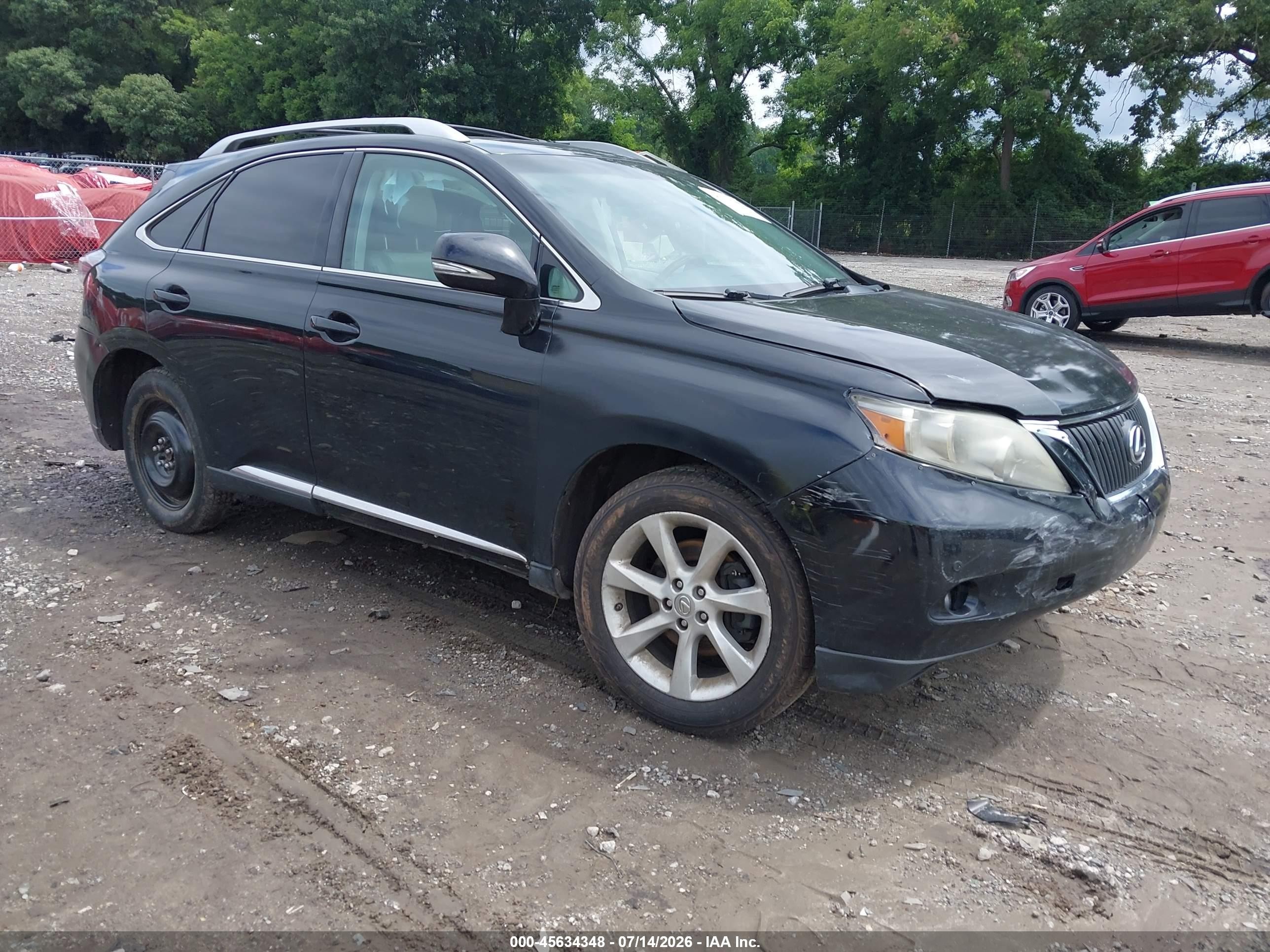 2010 Lexus Rx 350   Black vin: 2T2ZK1BA9AC038729