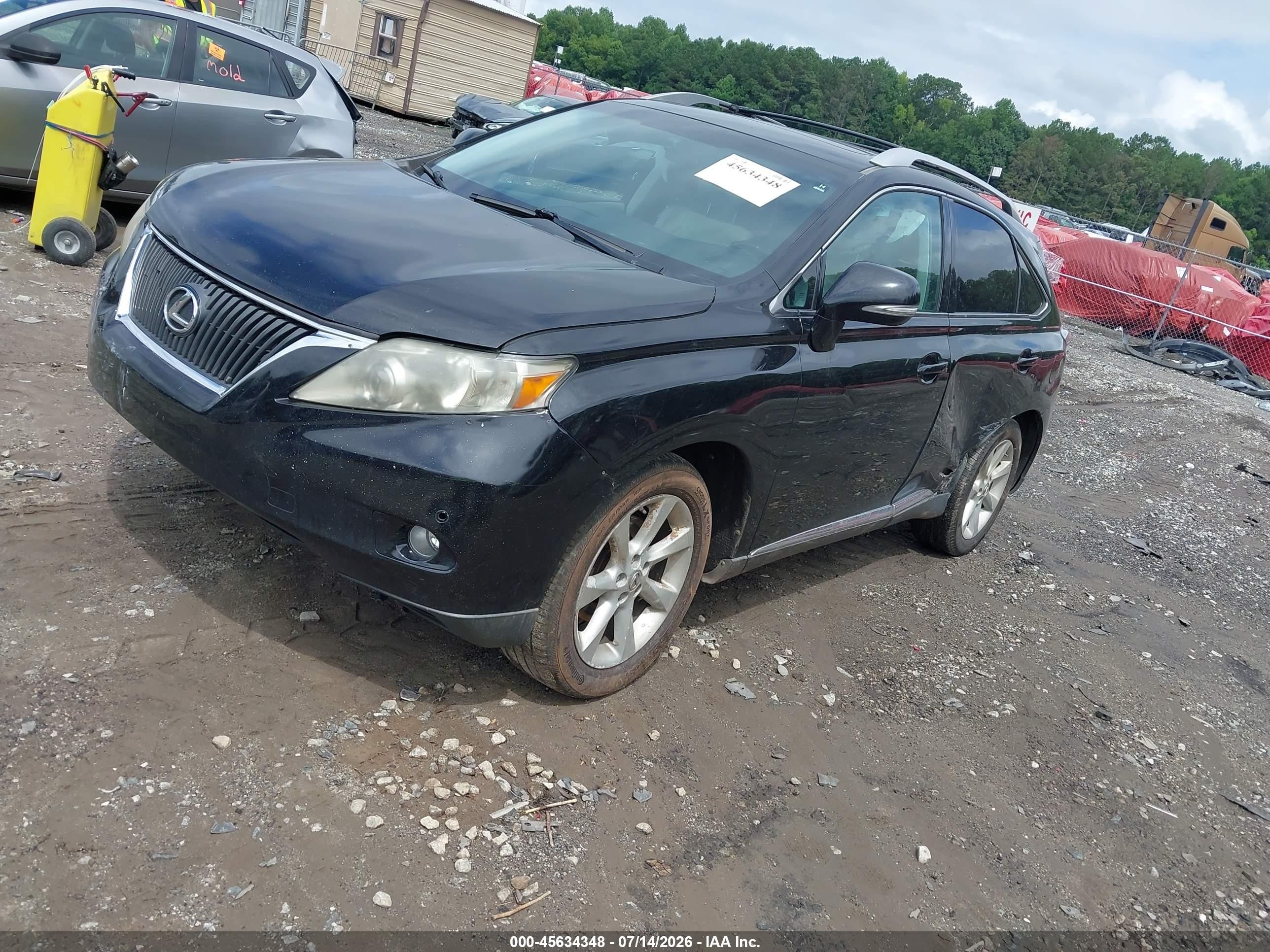 2010 Lexus Rx 350   Black vin: 2T2ZK1BA9AC038729