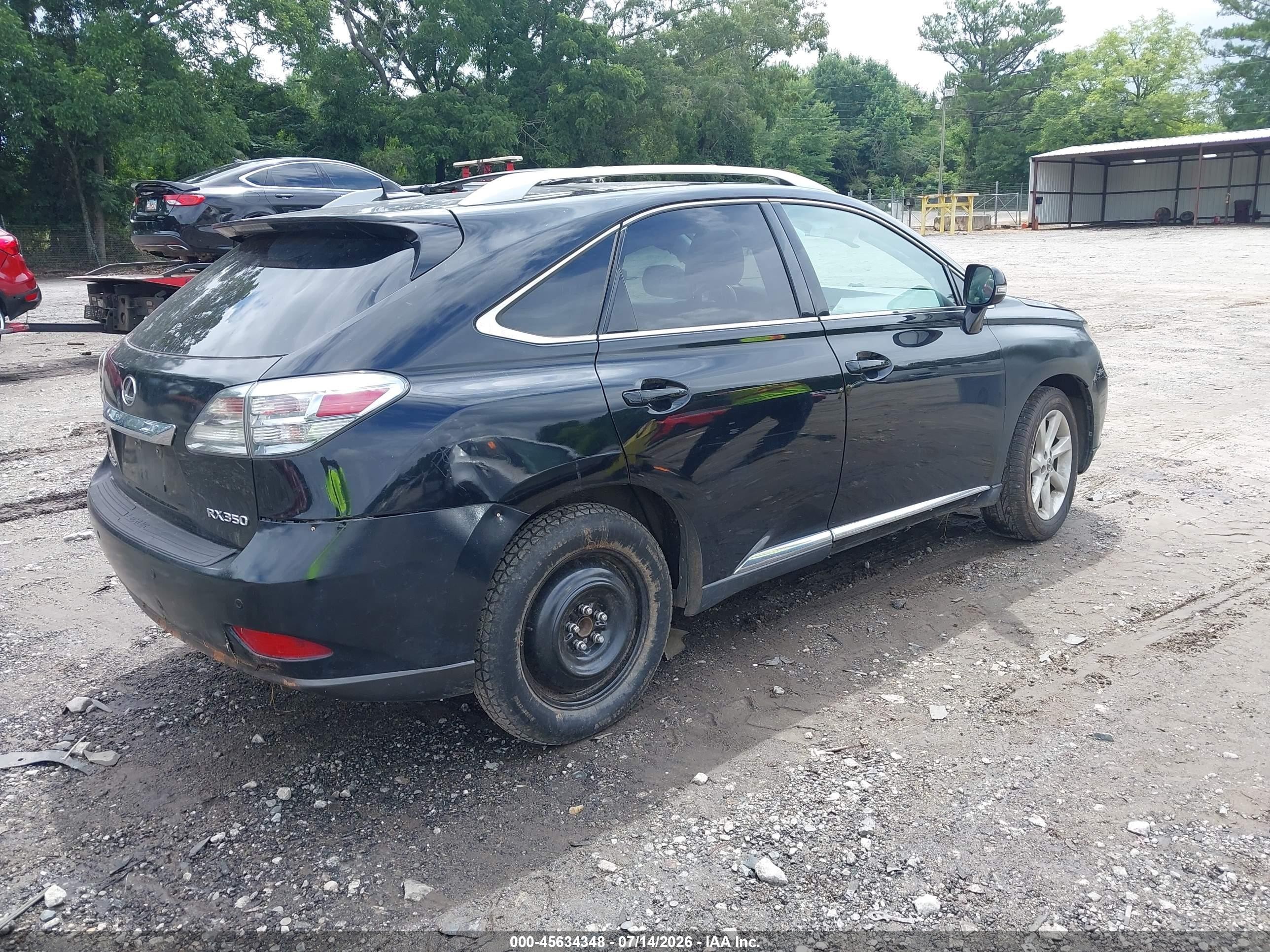 2010 Lexus Rx 350   Black vin: 2T2ZK1BA9AC038729