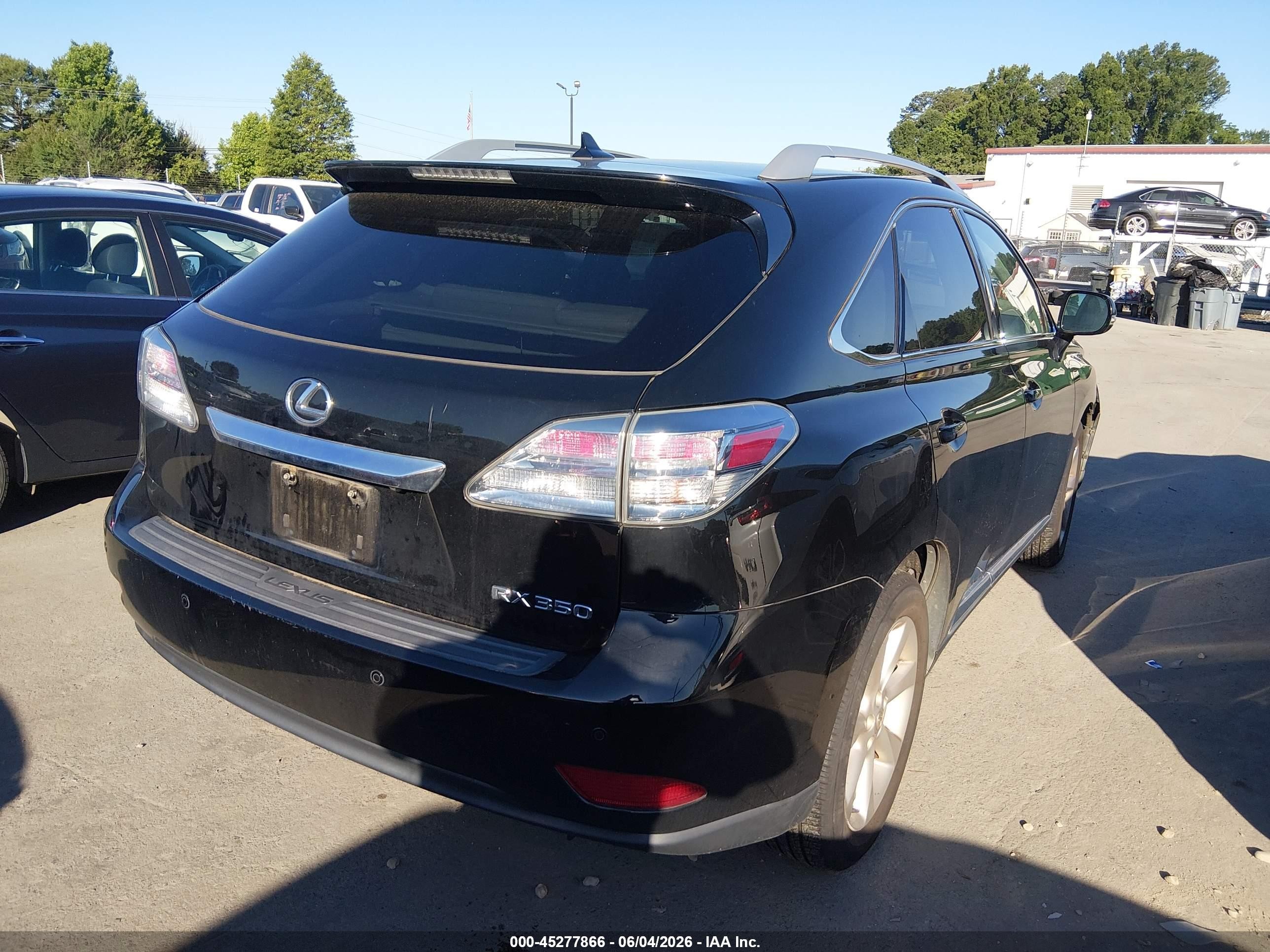 2011 Lexus Rx 350   Black vin: 2T2ZK1BA9BC044578