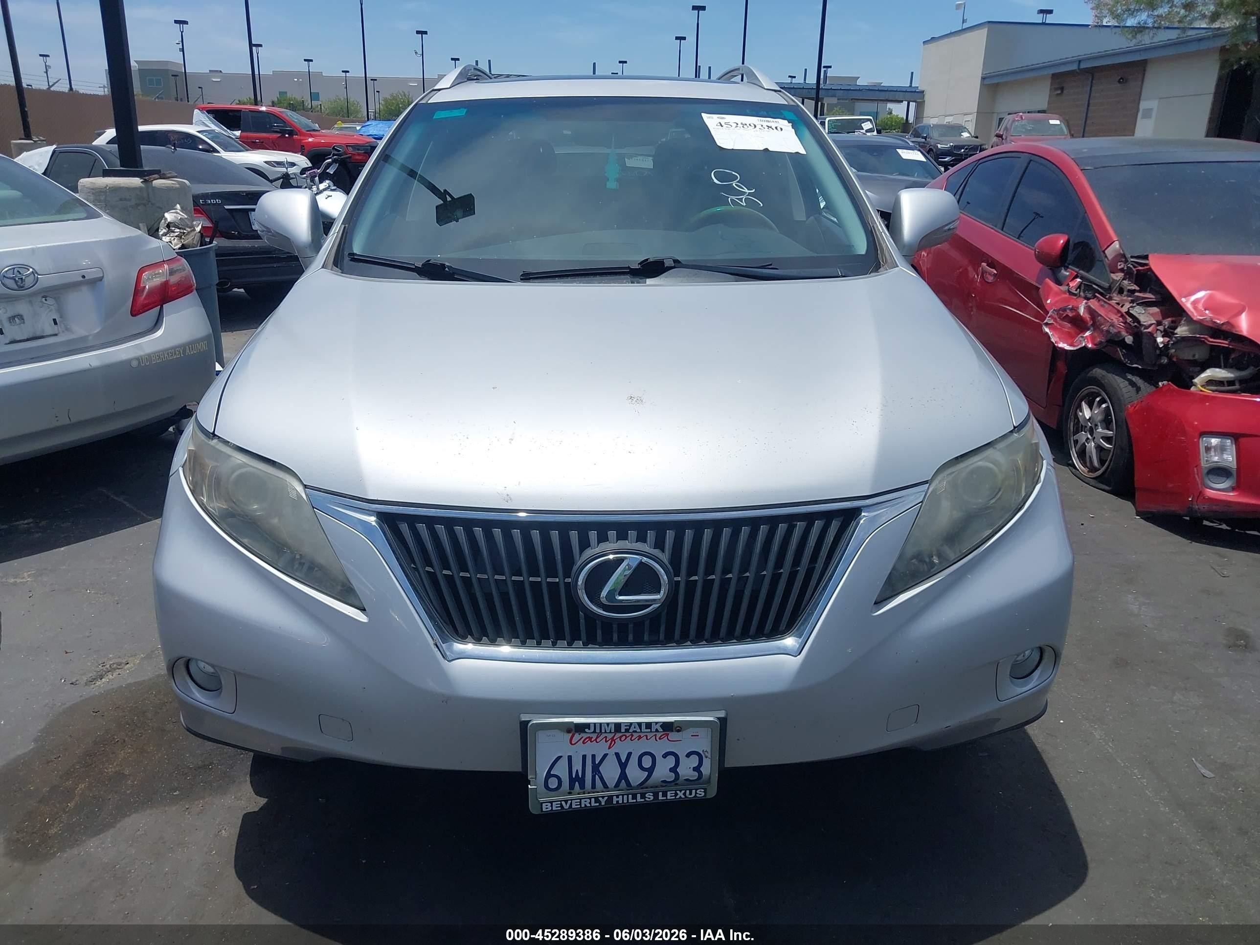 2011 Lexus Rx 350   Silver vin: 2T2ZK1BA9BC051370