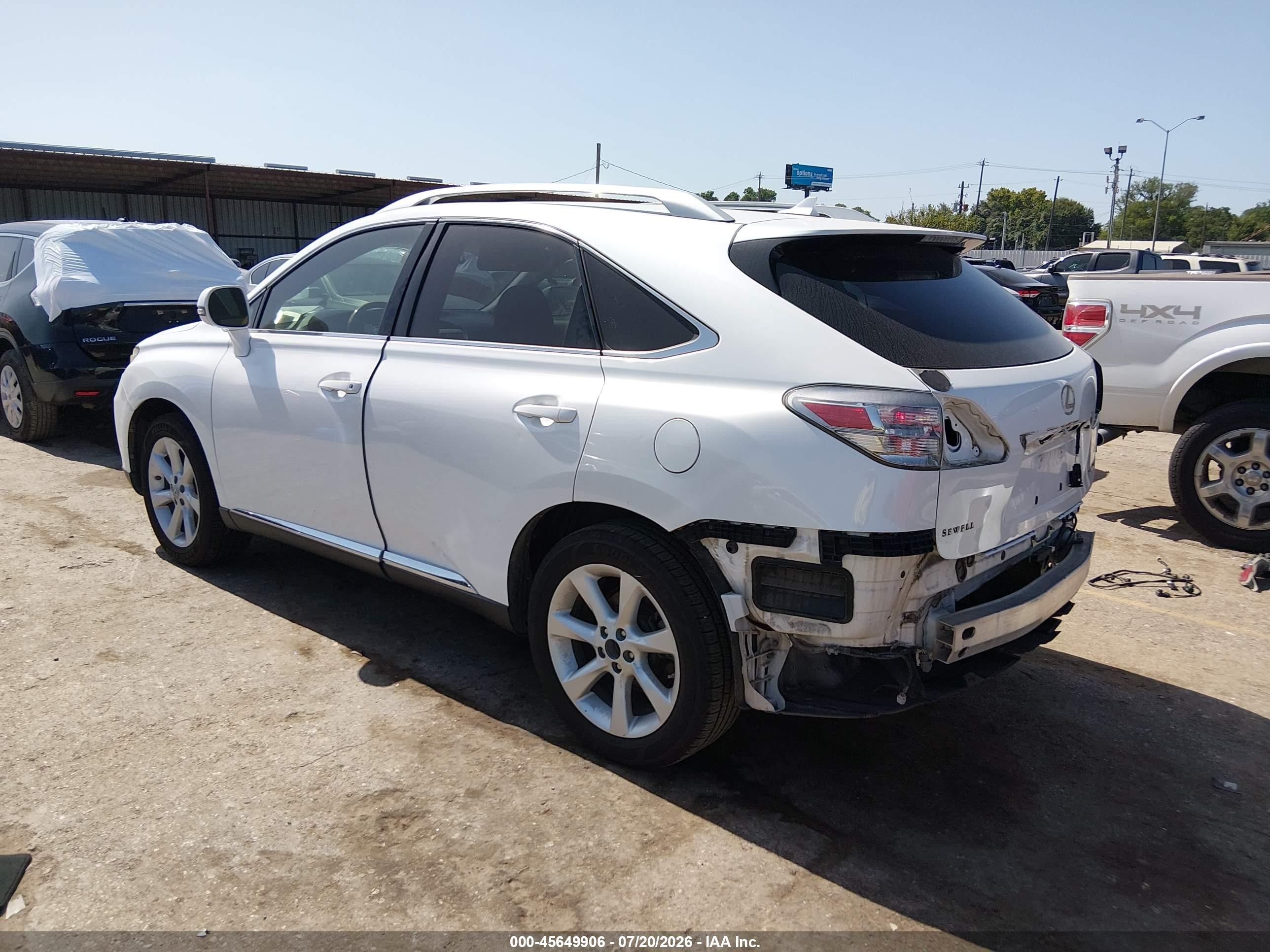 2011 Lexus Rx 350   White vin: 2T2ZK1BA9BC062272