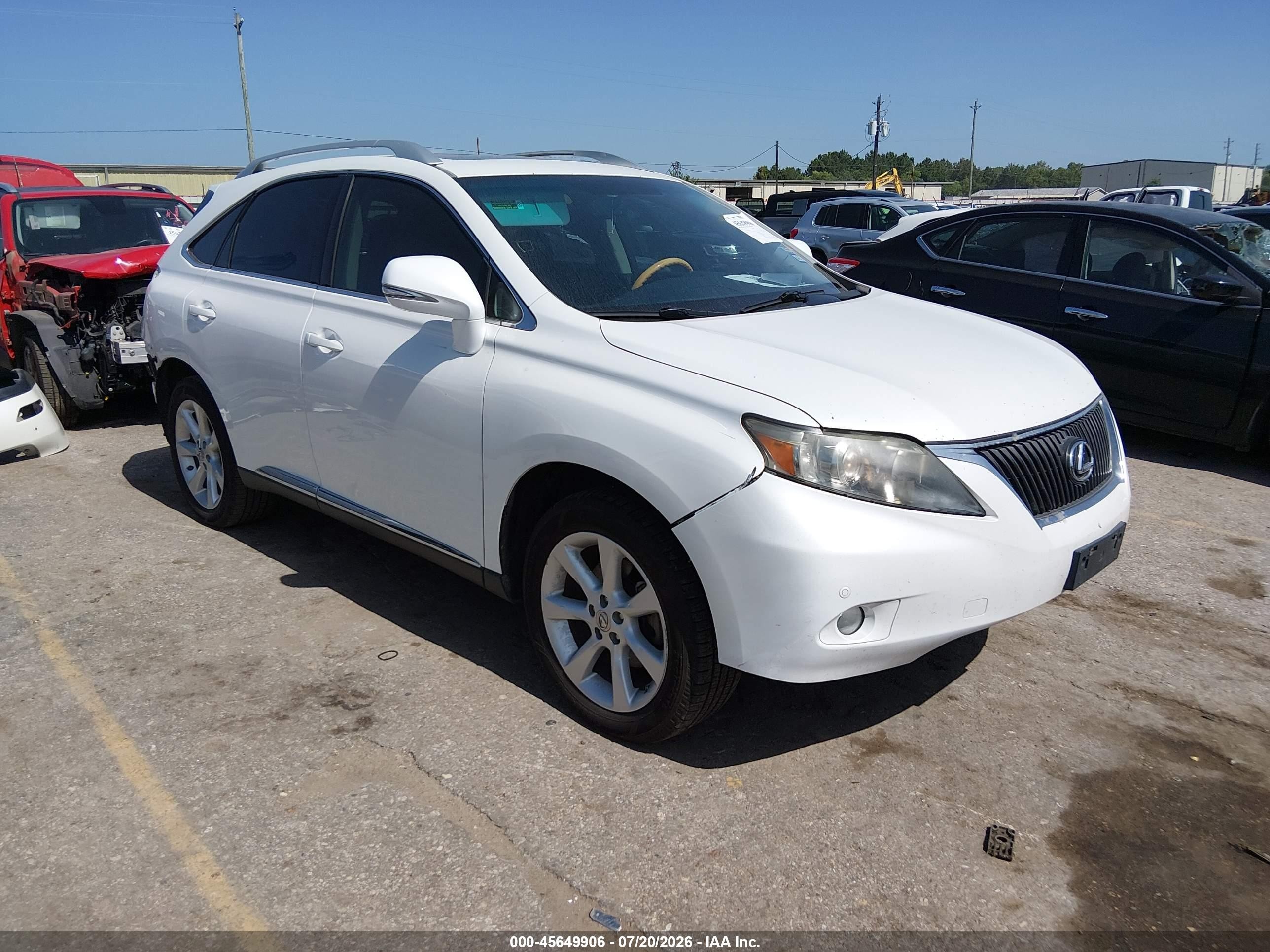 2011 Lexus Rx 350   White vin: 2T2ZK1BA9BC062272