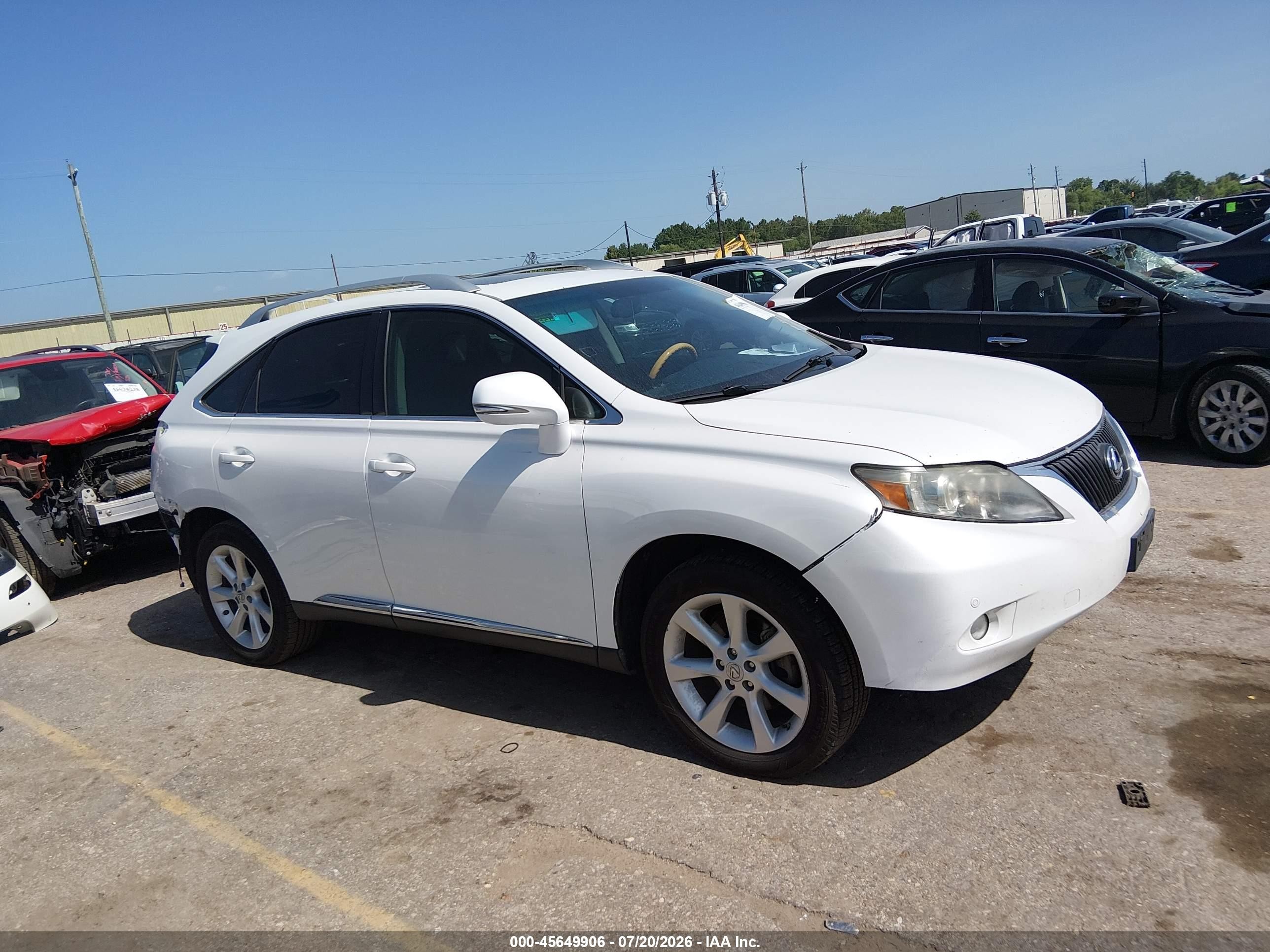 2011 Lexus Rx 350   White vin: 2T2ZK1BA9BC062272