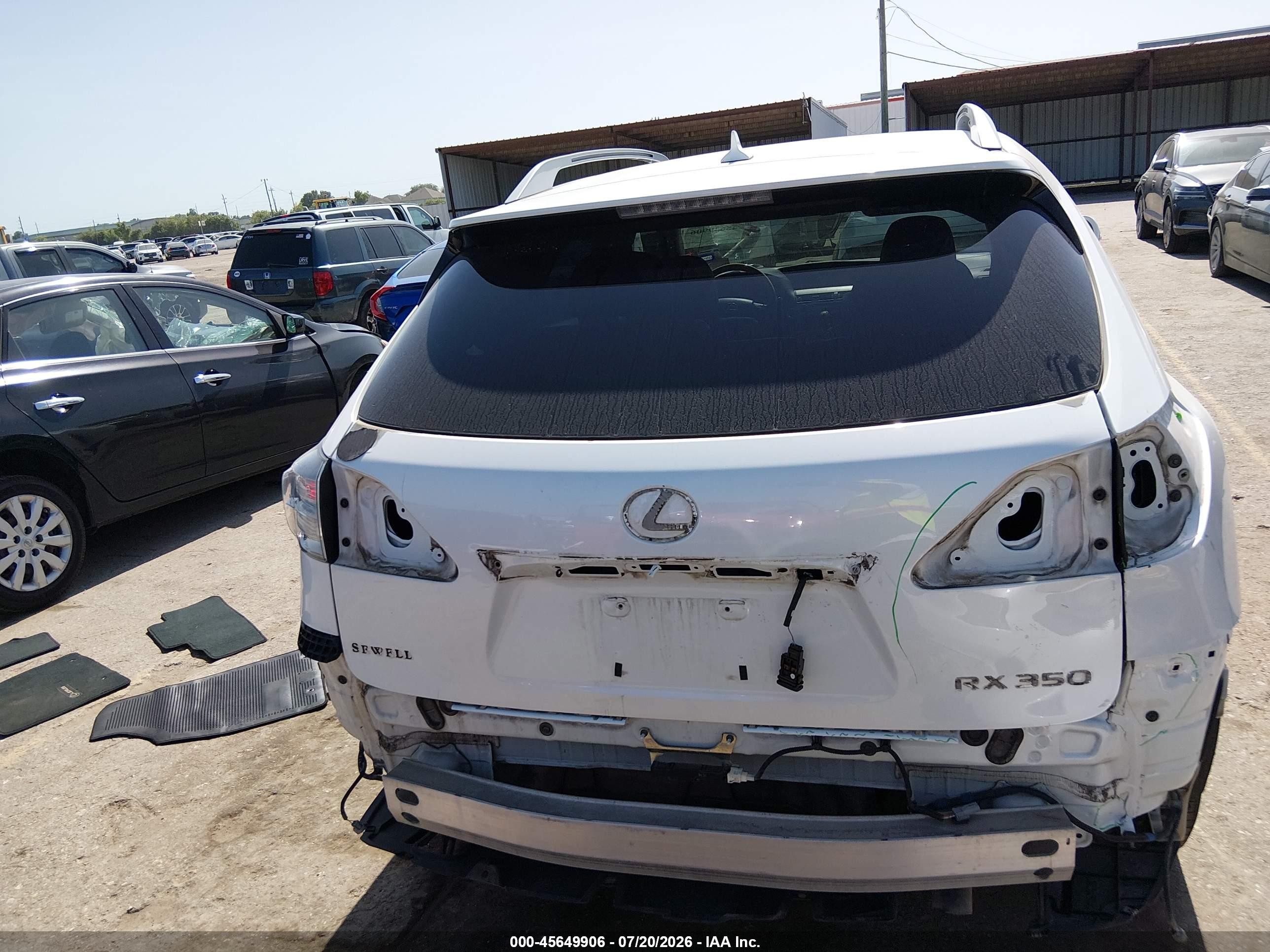 2011 Lexus Rx 350   White vin: 2T2ZK1BA9BC062272