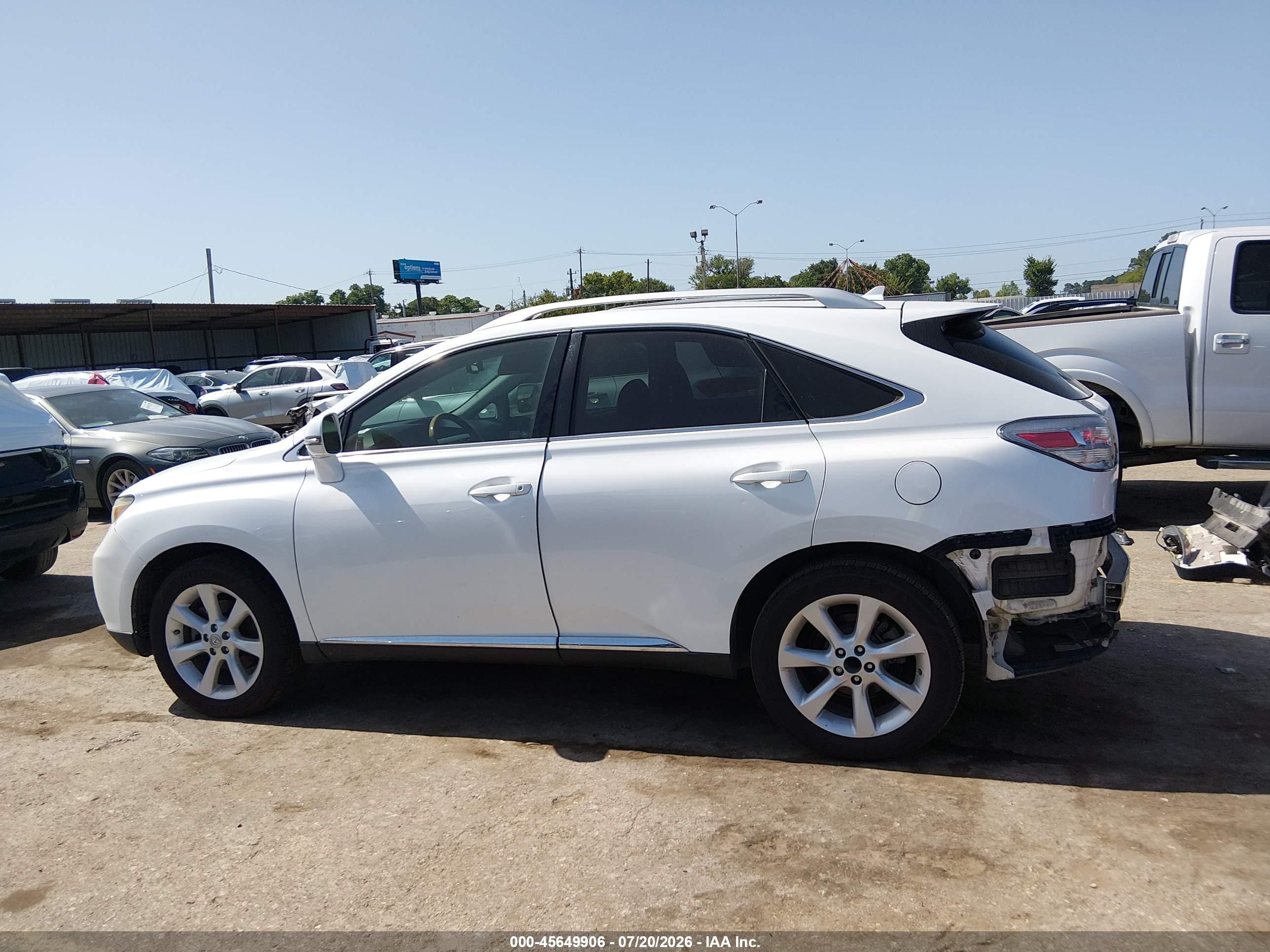 2011 Lexus Rx 350   White vin: 2T2ZK1BA9BC062272