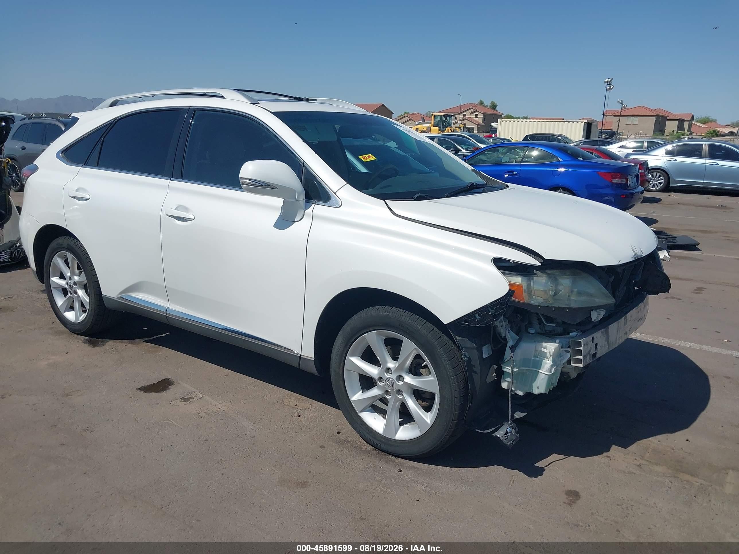 2012 Lexus Rx 350   White vin: 2T2ZK1BA9CC068476