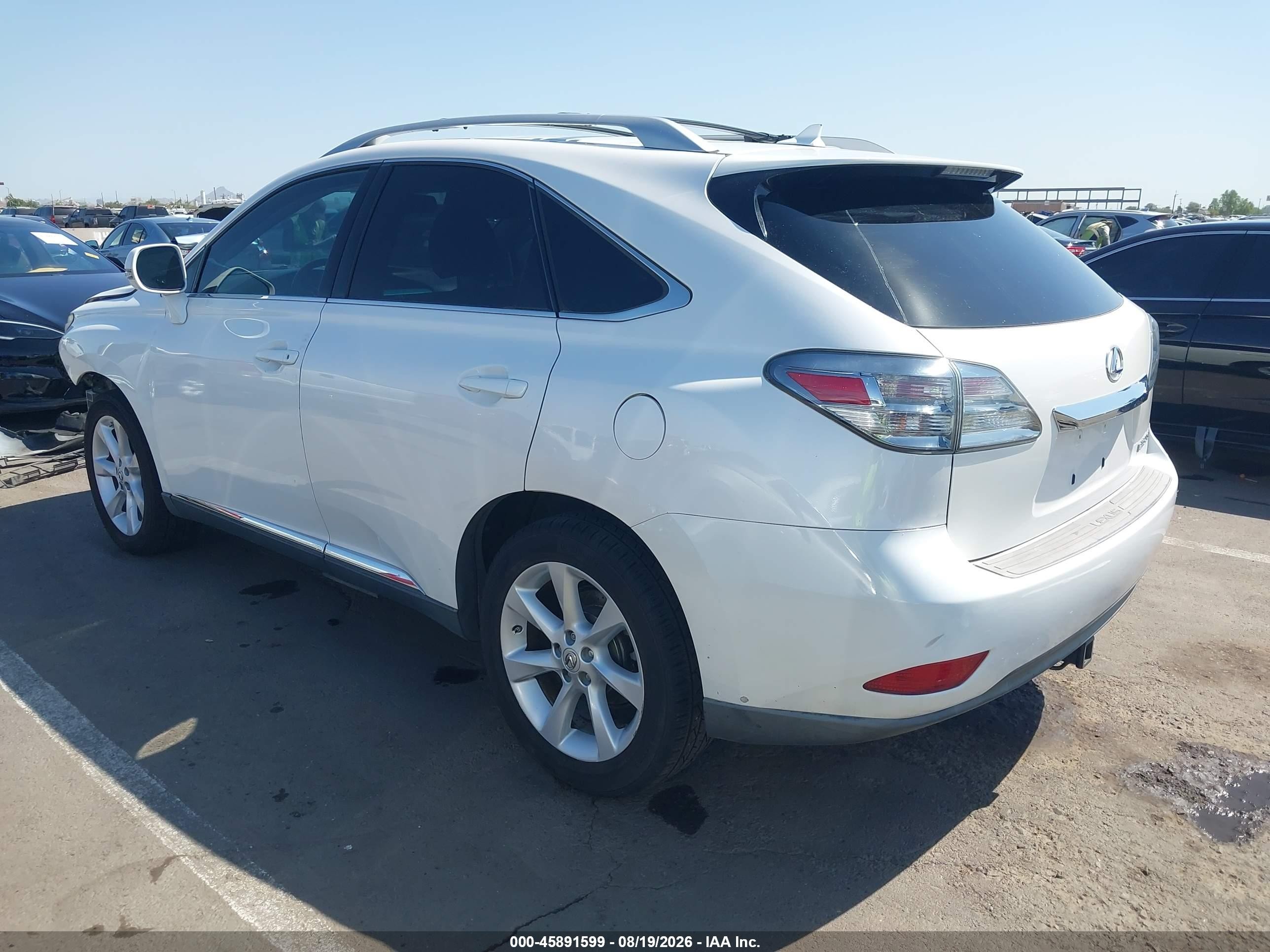 2012 Lexus Rx 350   White vin: 2T2ZK1BA9CC068476