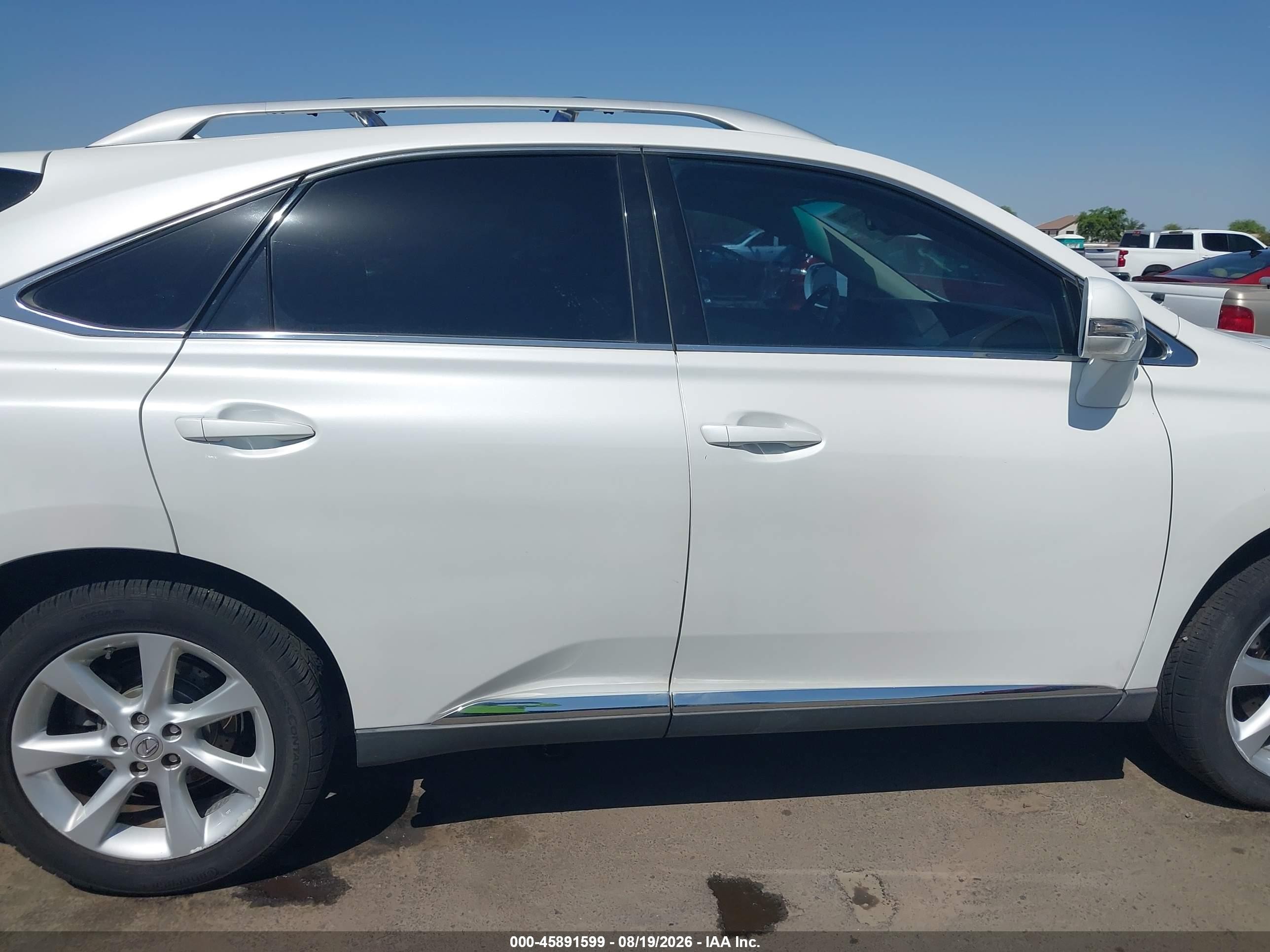 2012 Lexus Rx 350   White vin: 2T2ZK1BA9CC068476