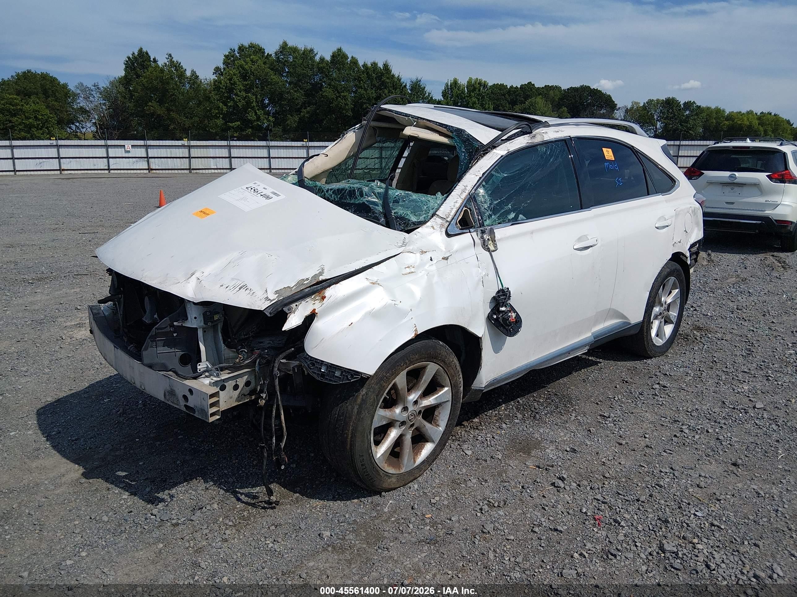 2012 Lexus Rx 350   White vin: 2T2ZK1BA9CC072382
