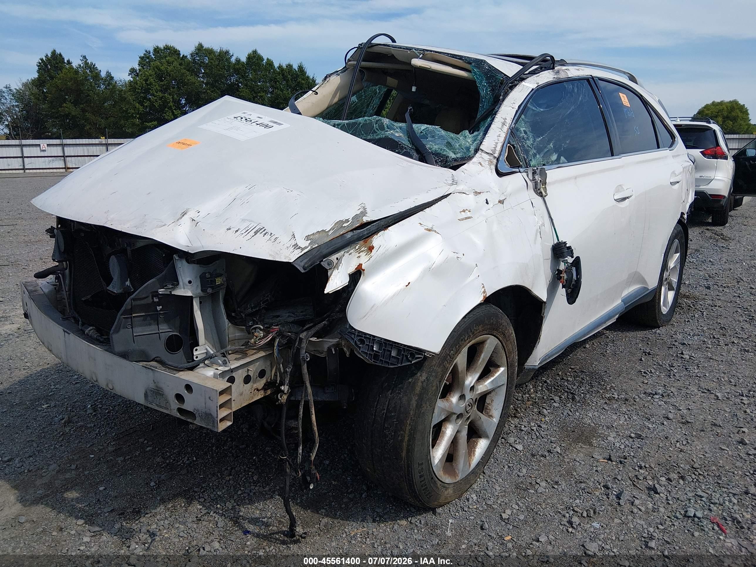2012 Lexus Rx 350   White vin: 2T2ZK1BA9CC072382