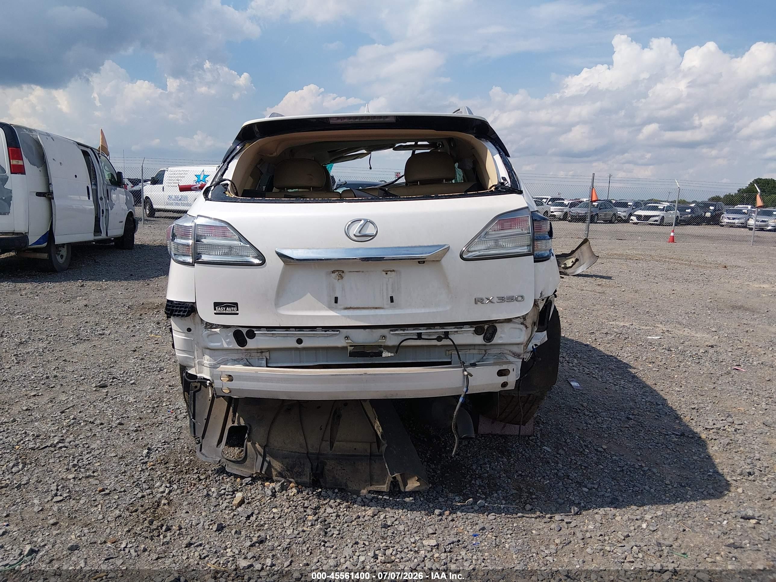 2012 Lexus Rx 350   White vin: 2T2ZK1BA9CC072382