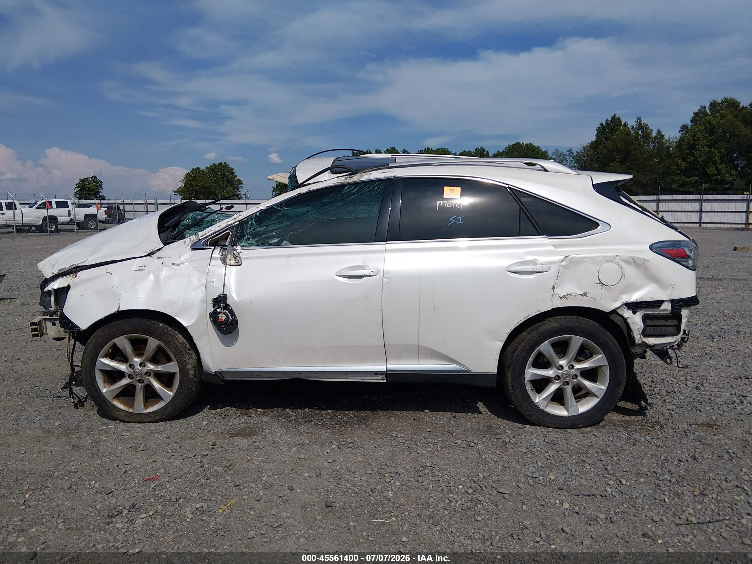 2012 Lexus Rx 350   White vin: 2T2ZK1BA9CC072382