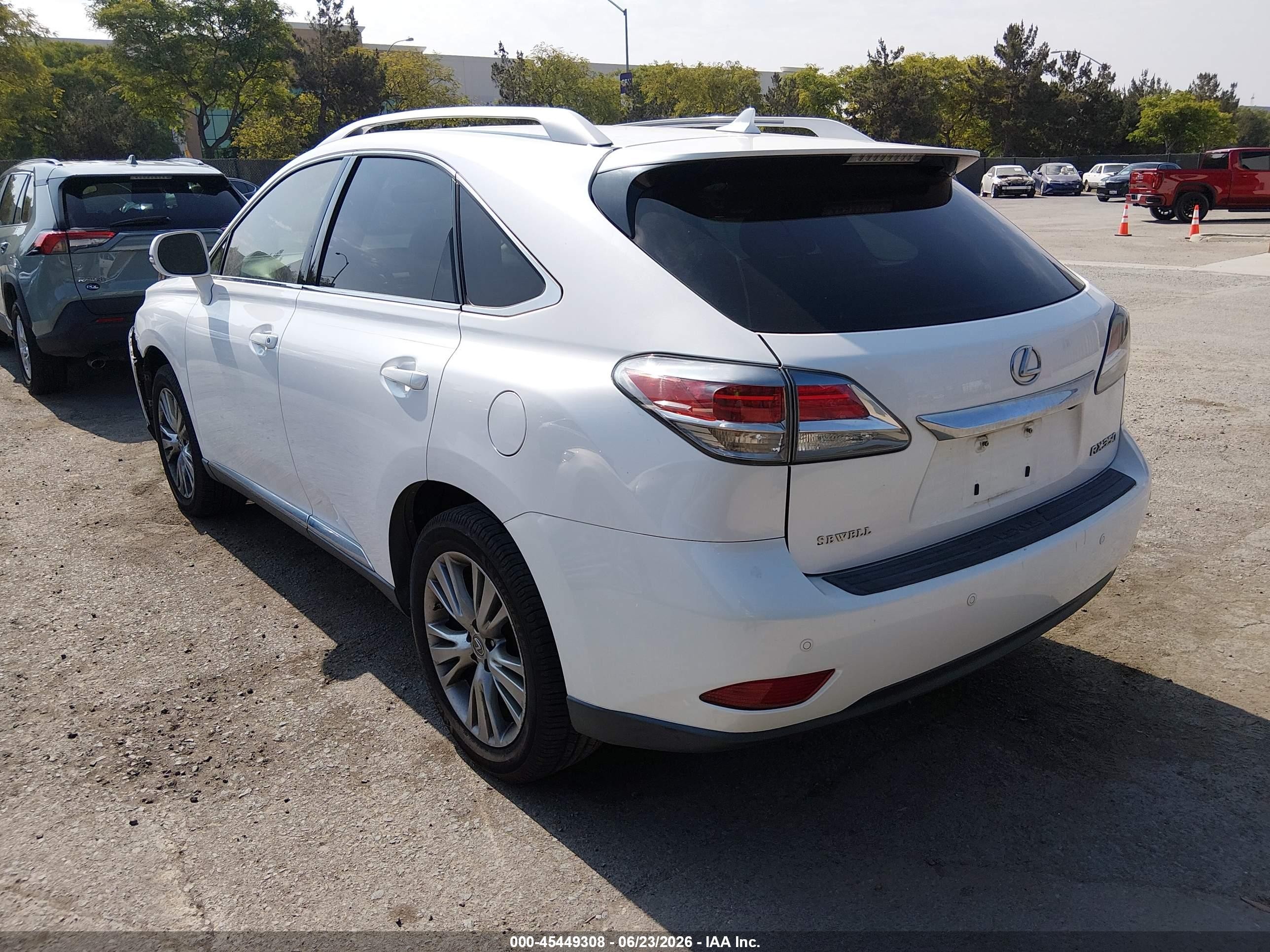 2013 Lexus Rx 350   White vin: 2T2ZK1BA9DC101851