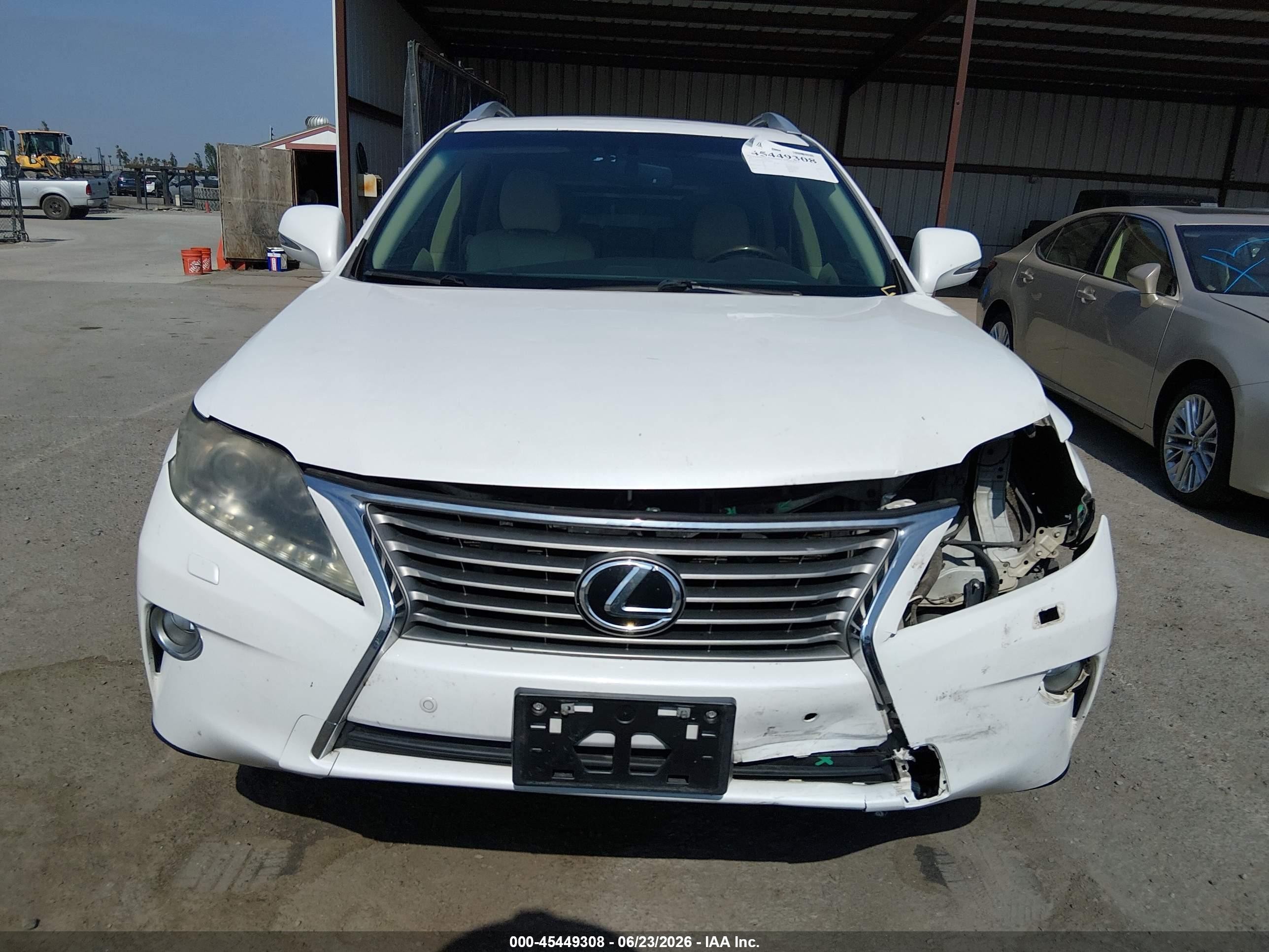 2013 Lexus Rx 350   White vin: 2T2ZK1BA9DC101851
