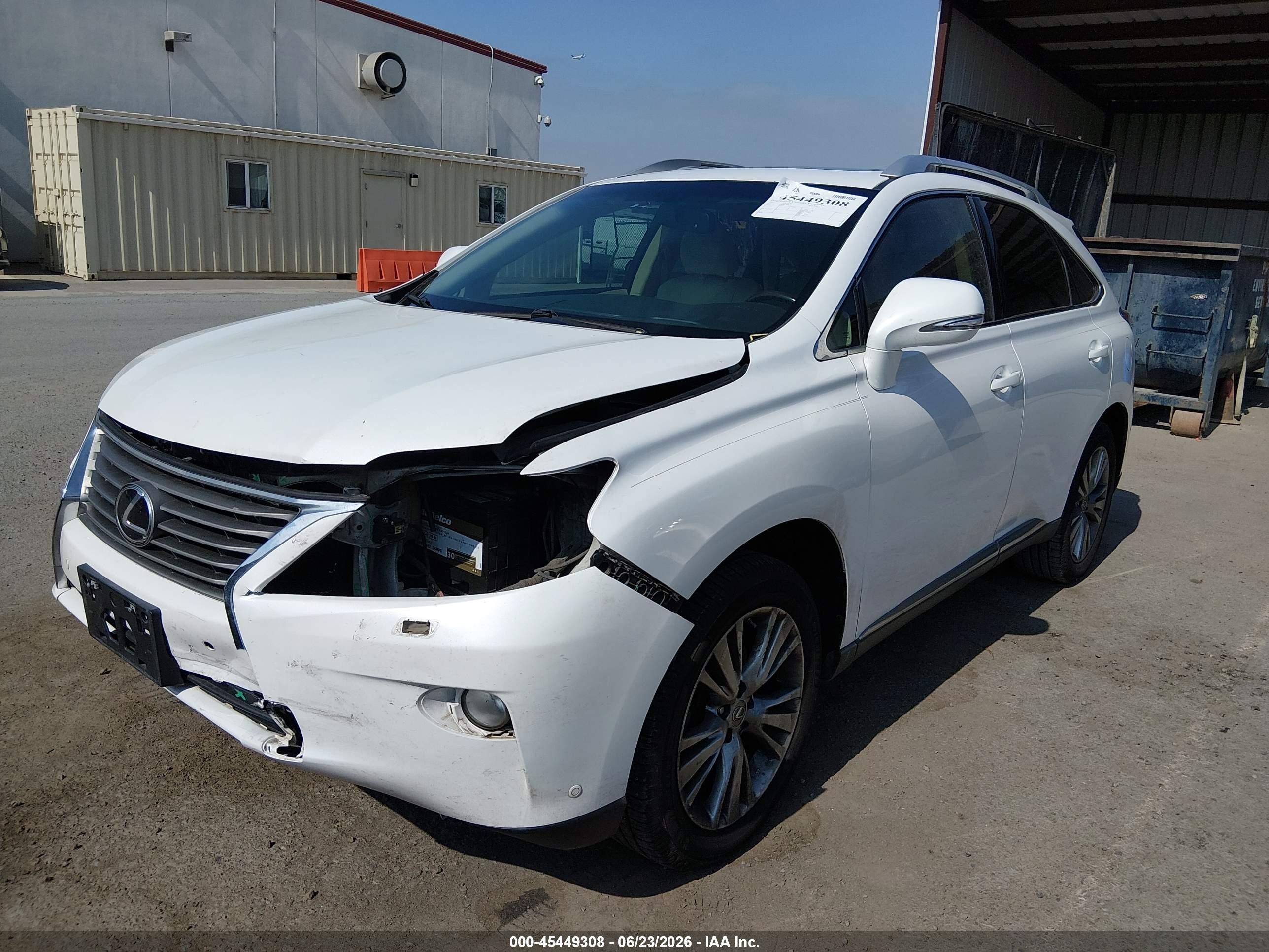 2013 Lexus Rx 350   White vin: 2T2ZK1BA9DC101851