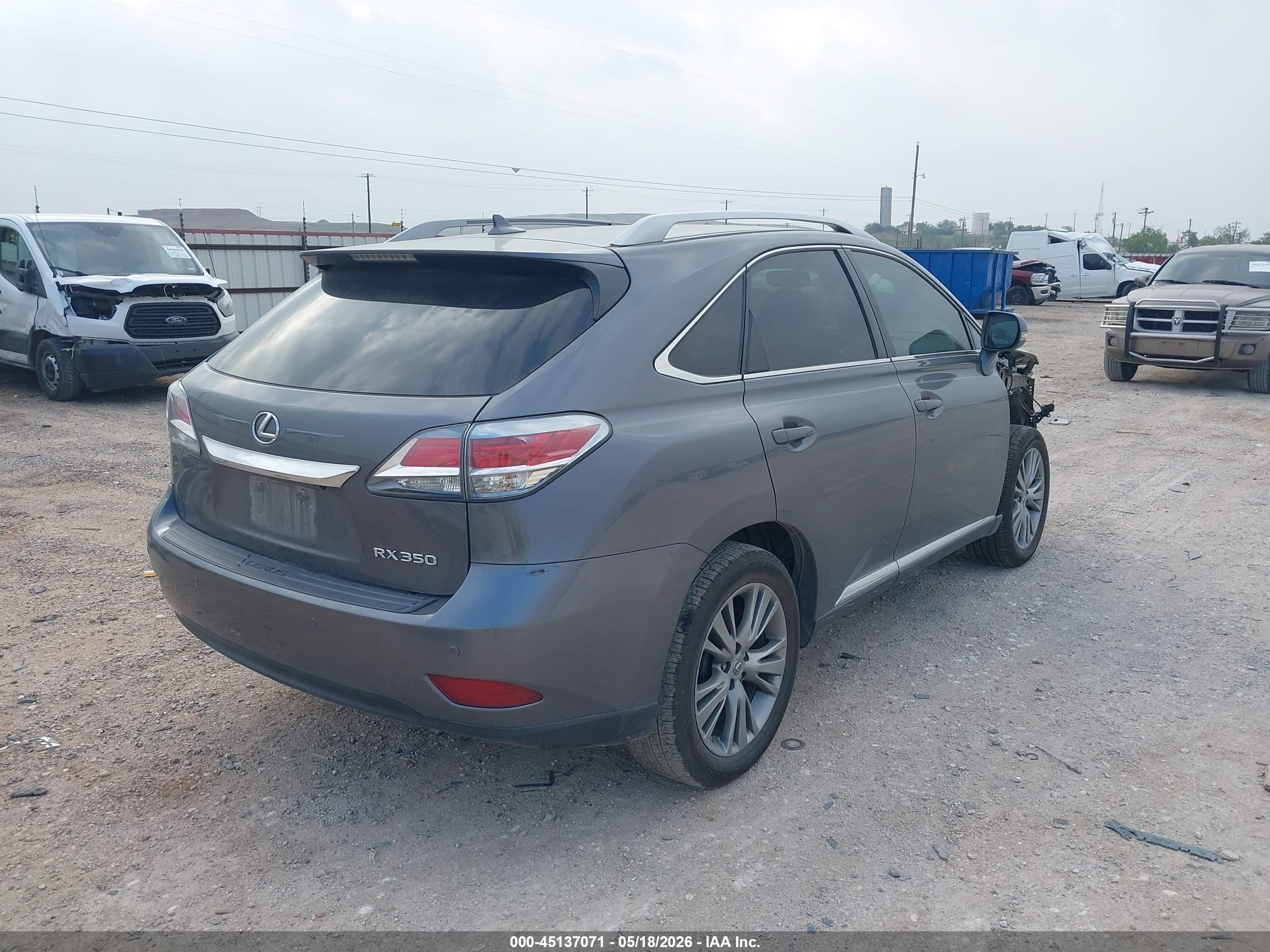 2013 Lexus Rx 350   Gray vin: 2T2ZK1BA9DC128600