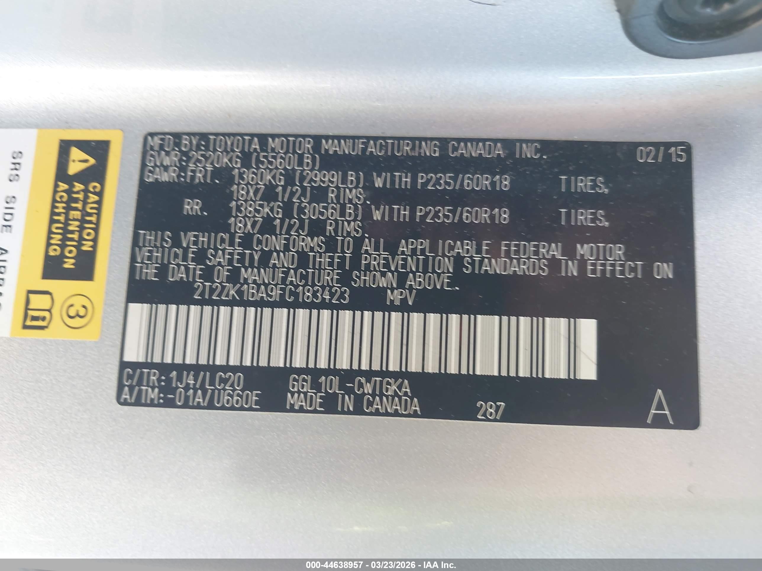 2015 Lexus Rx 350   Silver vin: 2T2ZK1BA9FC183423