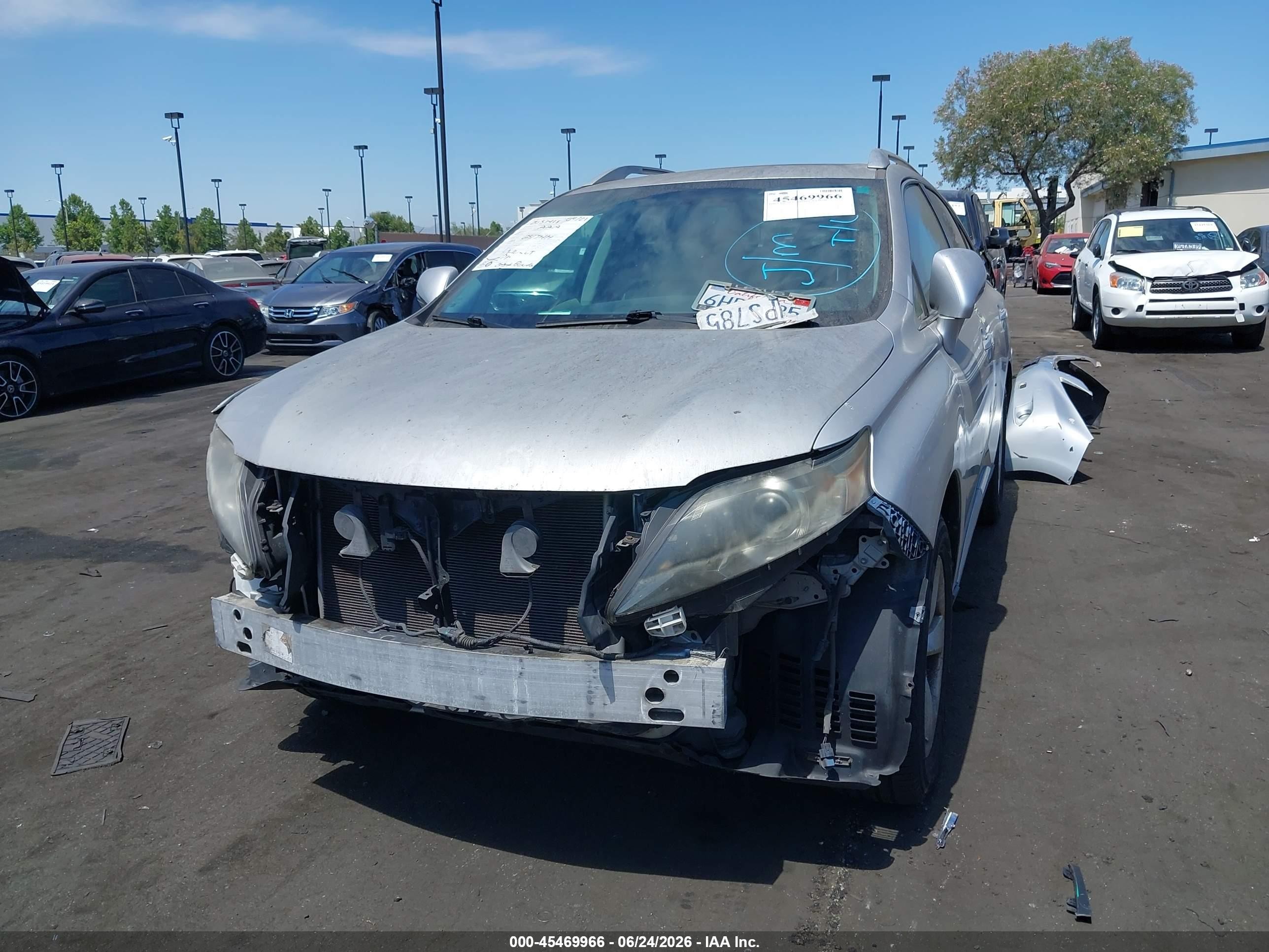 2010 Lexus Rx 350   Silver vin: 2T2ZK1BAXAC001169