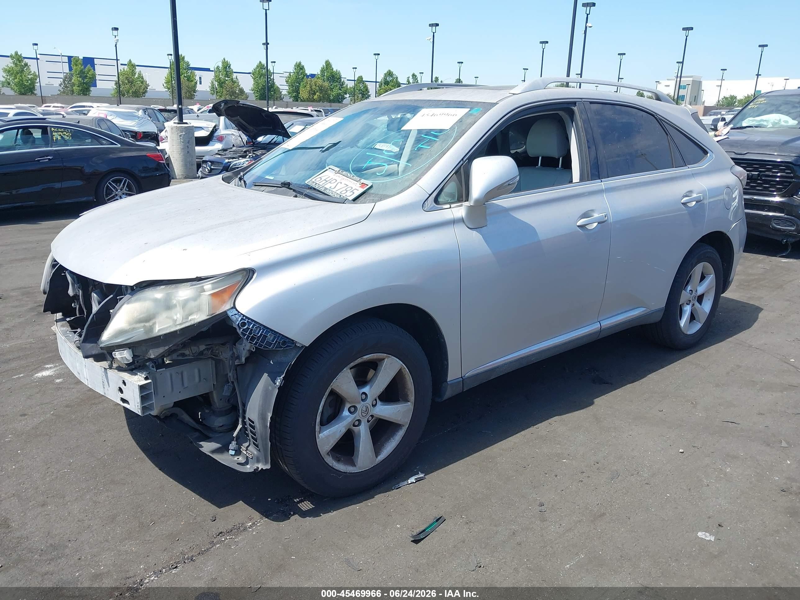 2010 Lexus Rx 350   Silver vin: 2T2ZK1BAXAC001169
