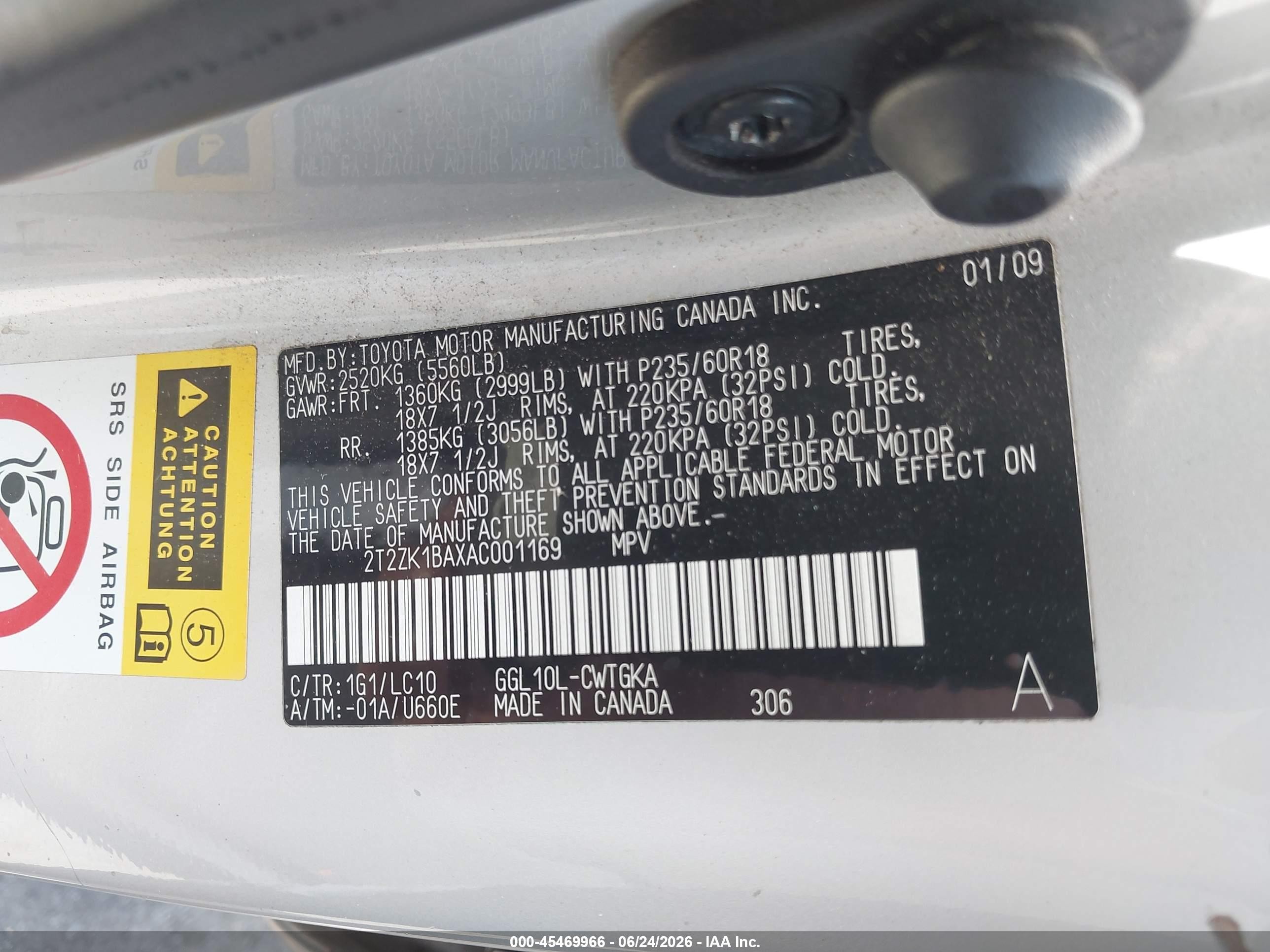 2010 Lexus Rx 350   Silver vin: 2T2ZK1BAXAC001169
