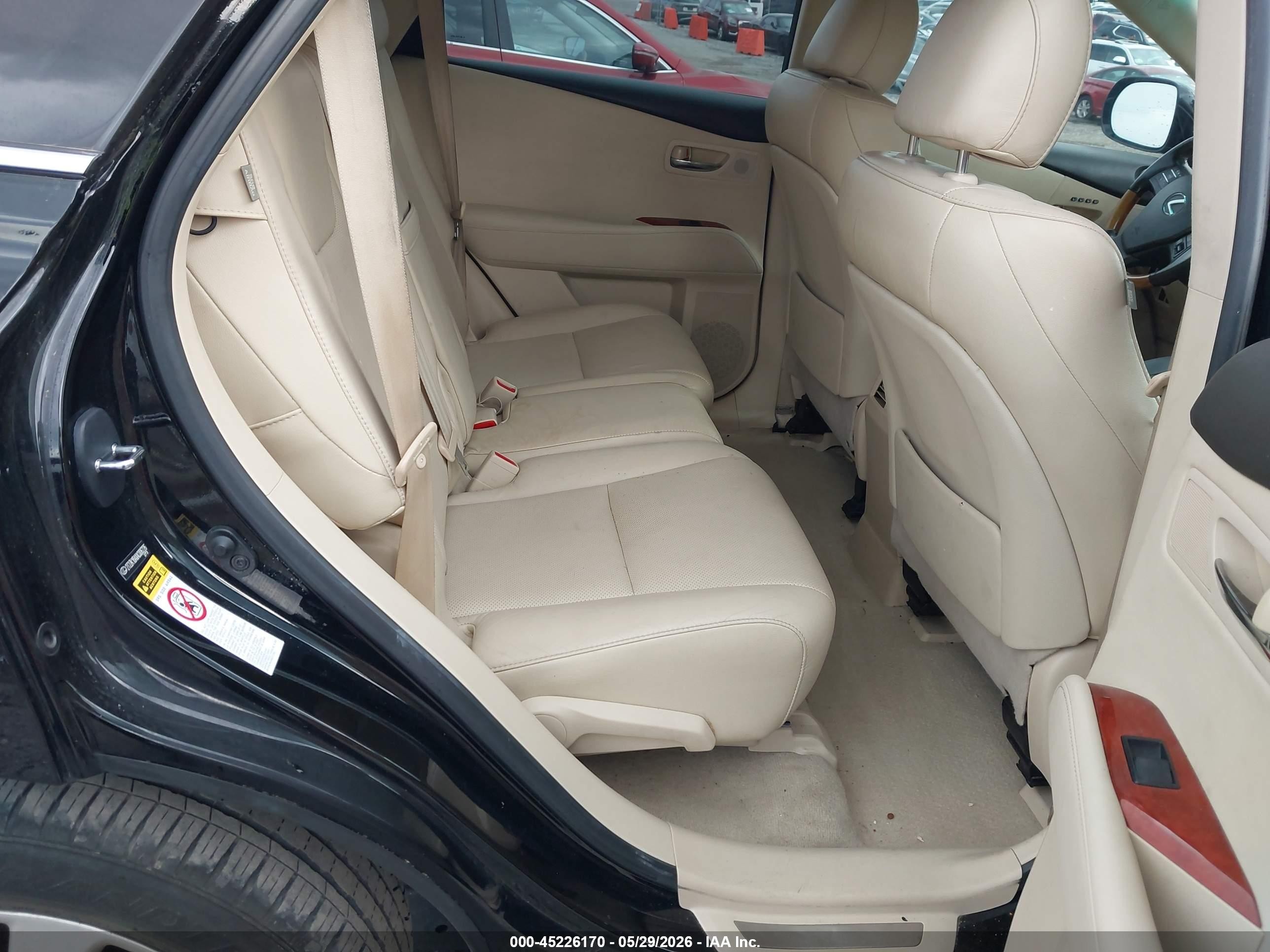2010 Lexus Rx 350   Black vin: 2T2ZK1BAXAC006226