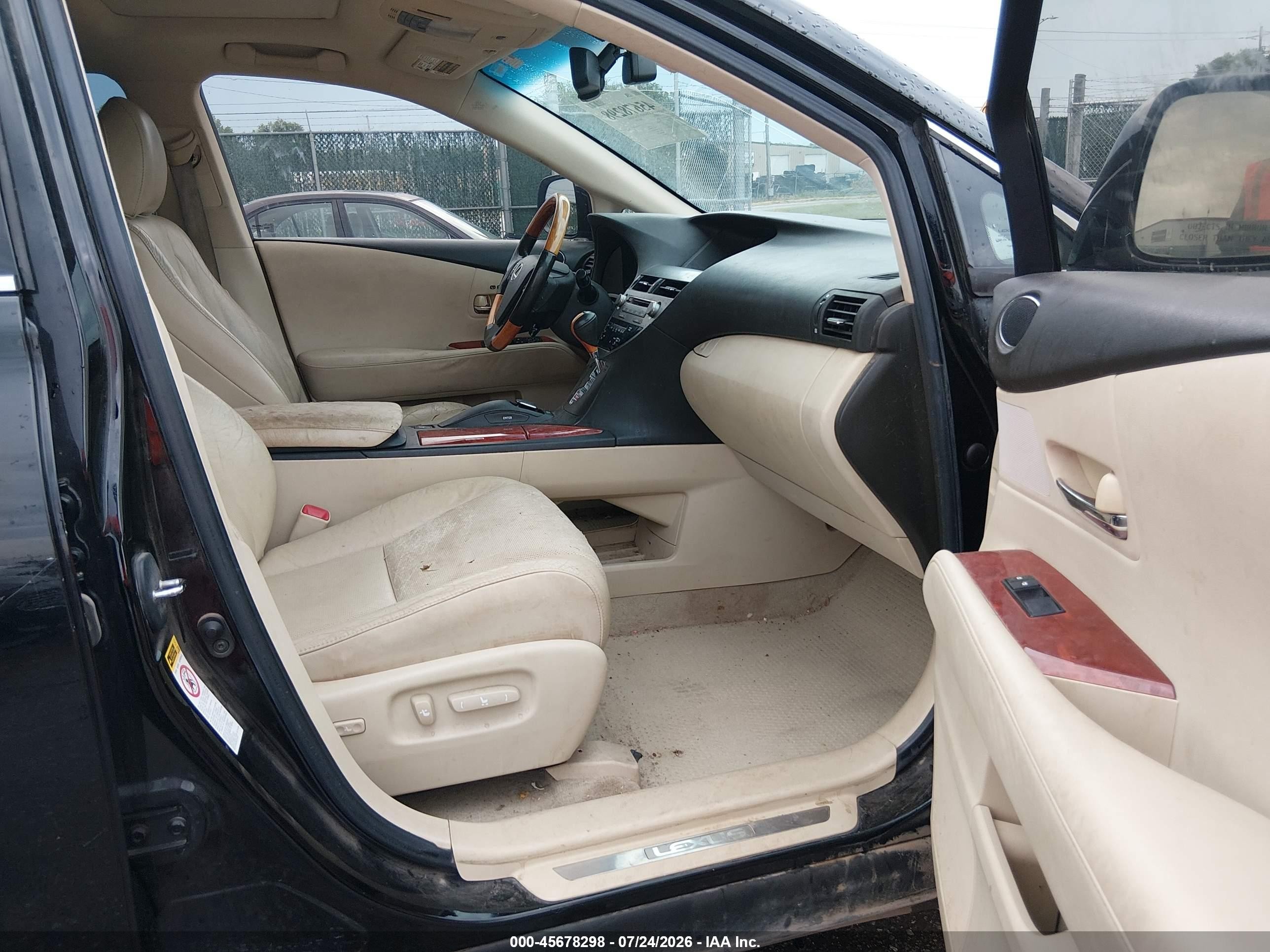 2010 Lexus Rx 350   Black vin: 2T2ZK1BAXAC012592