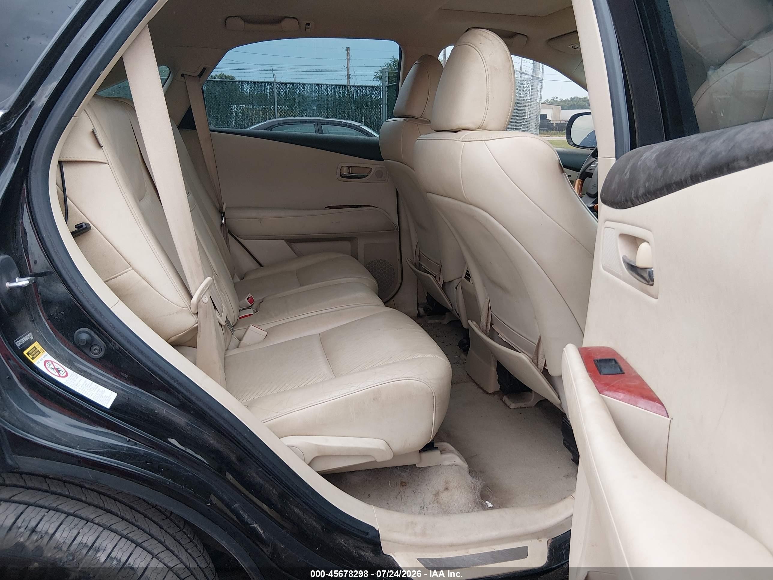 2010 Lexus Rx 350   Black vin: 2T2ZK1BAXAC012592